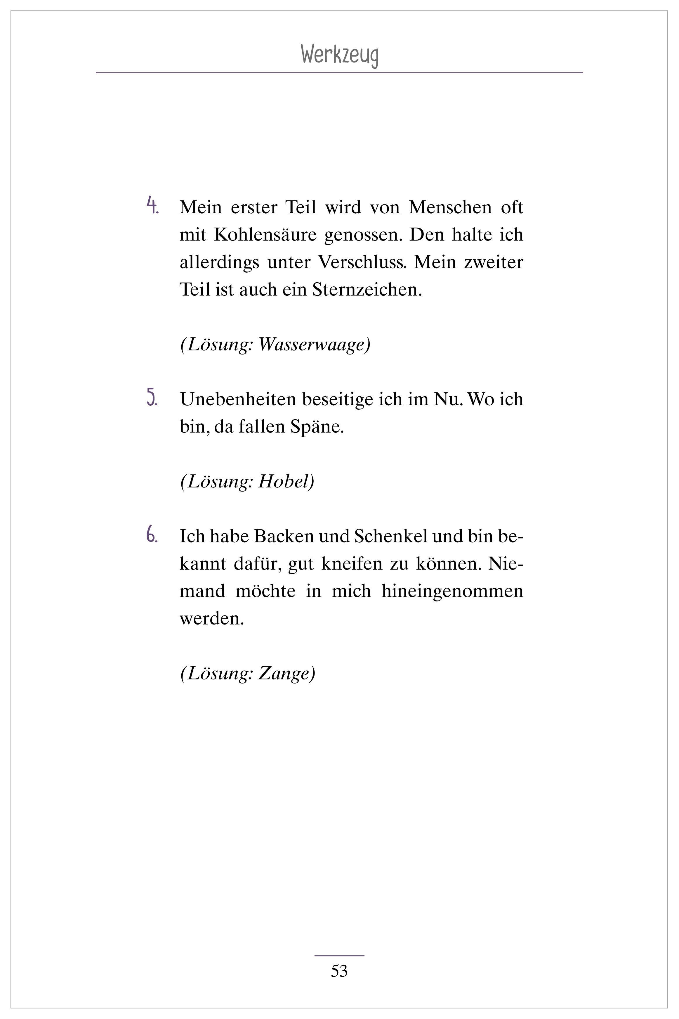 Beispielinhalt (Bild) Um die Ecke gedacht. Rätselgeschichten für Senioren