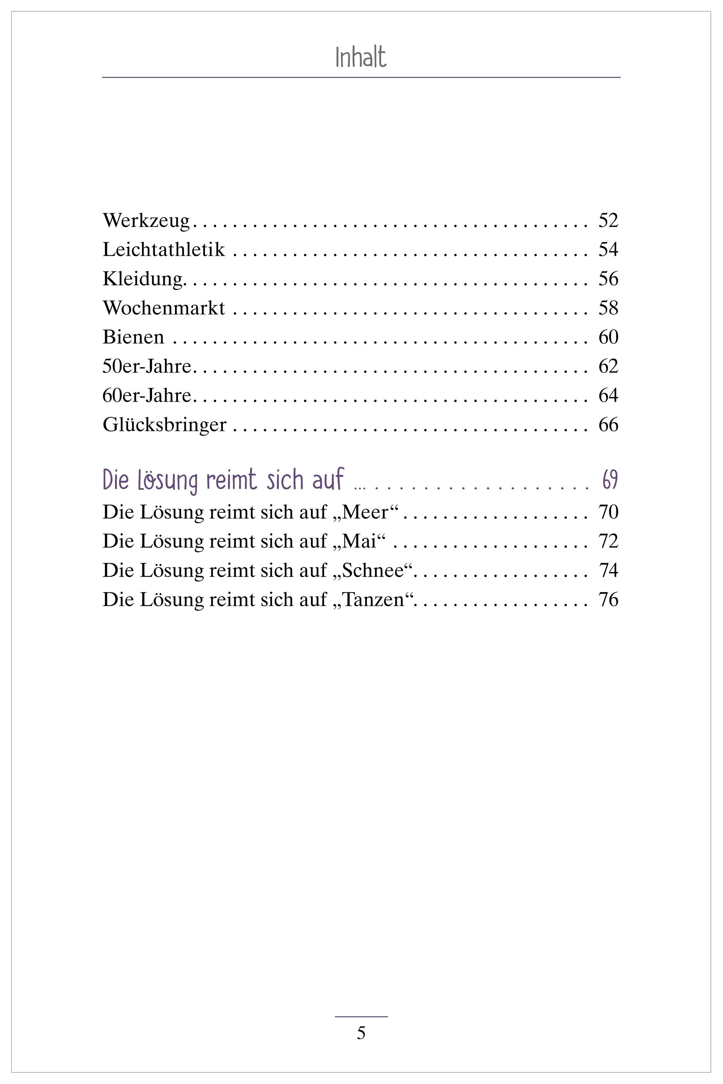 Beispielinhalt (Bild) Um die Ecke gedacht. Rätselgeschichten für Senioren