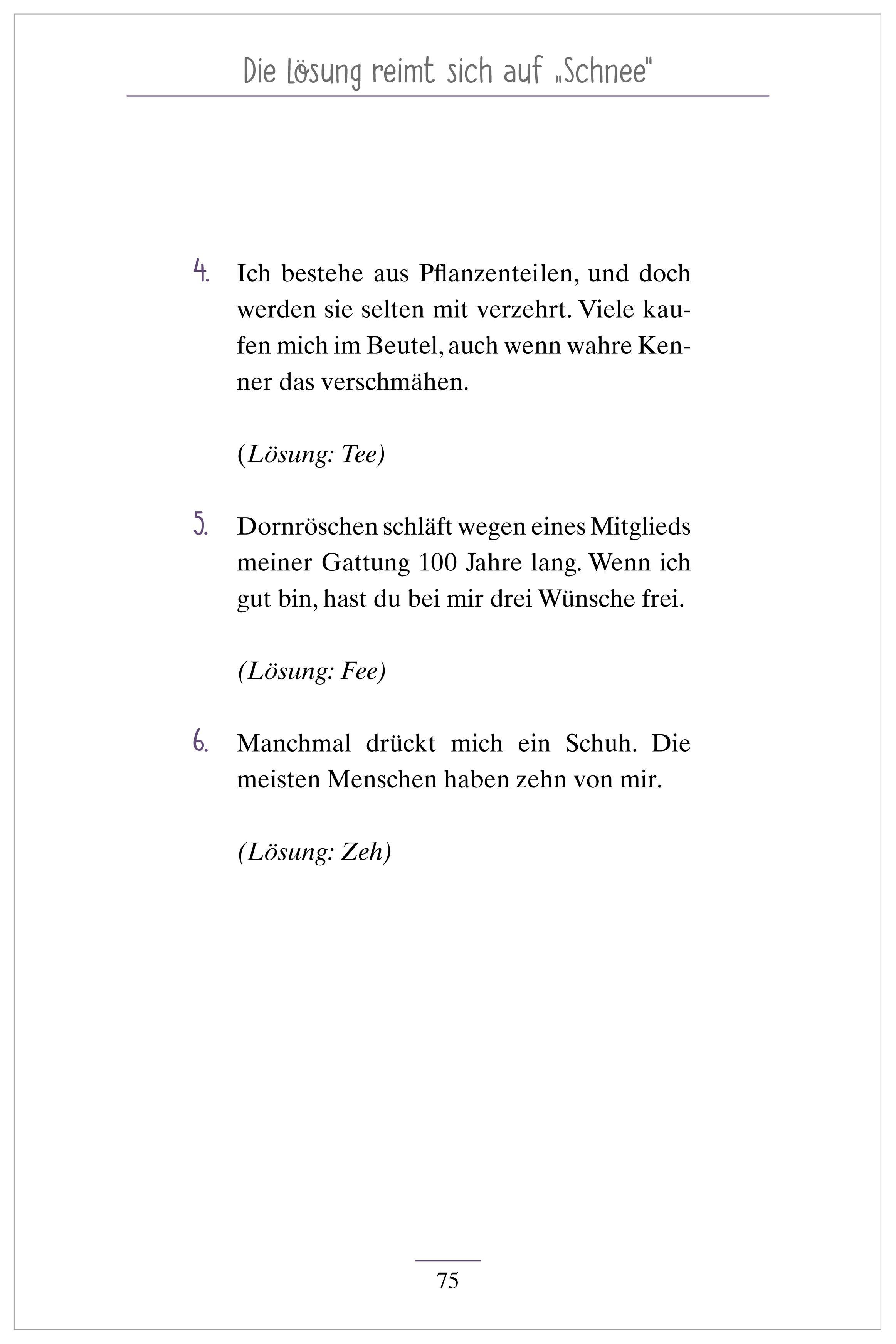 Beispielinhalt (Bild) Um die Ecke gedacht. Rätselgeschichten für Senioren