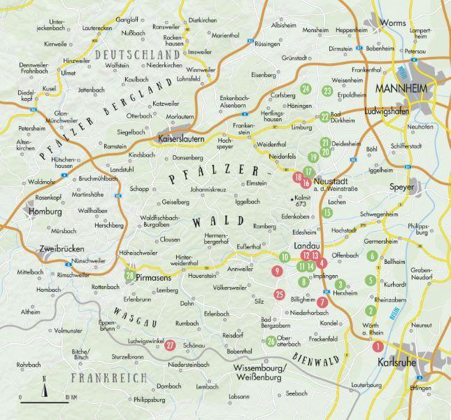 Beispielinhalt (Bild) Cafés und Ateliers in der Pfalz