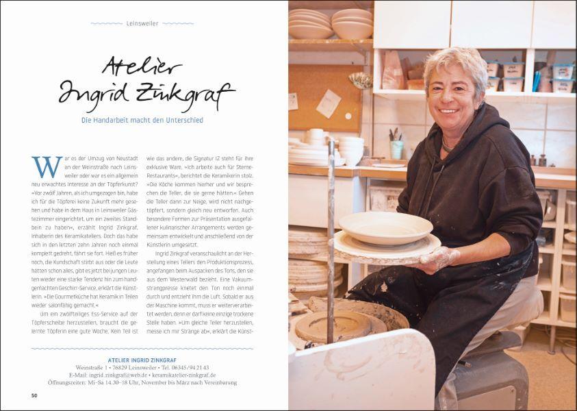 Beispielinhalt (Bild) Cafés und Ateliers in der Pfalz