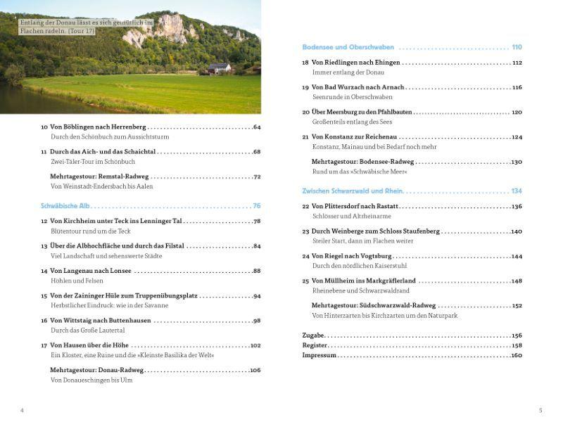 Beispielinhalt (Bild) Die Radel-Bucket-List Baden-Württemberg