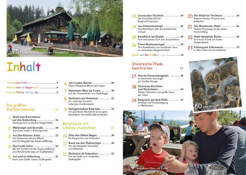 Beispielinhalt (Bild) Das große Kinder-Wander-Erlebnis-Buch Bayerischer Wald