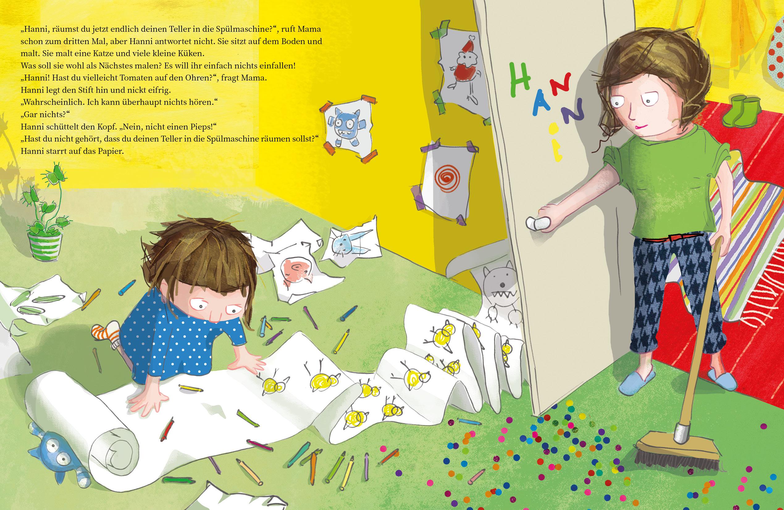 Beispielinhalt (Bild) Hanni hat Tomaten in den Ohren