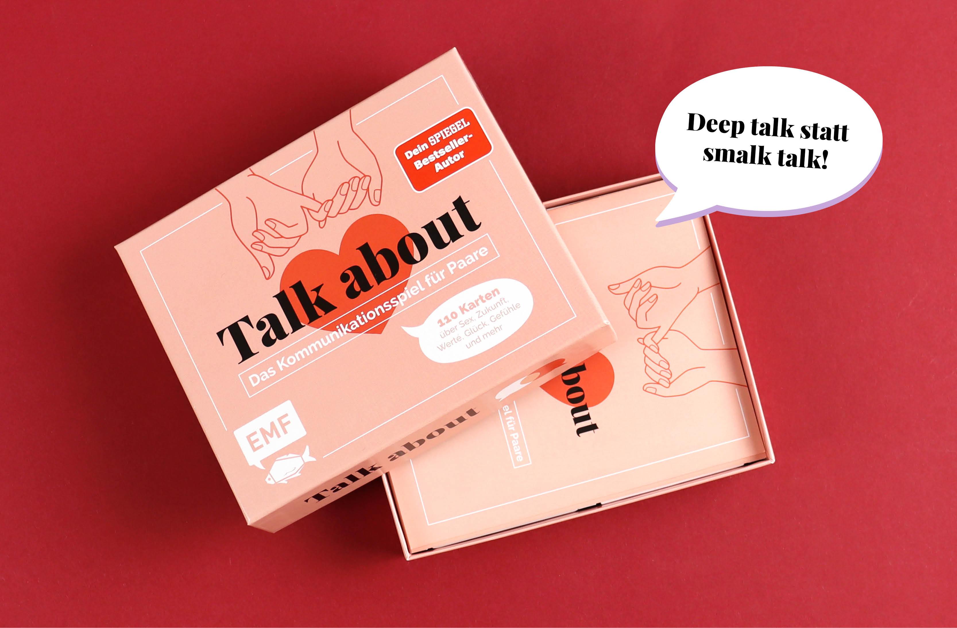 Beispielinhalt (Bild) Kartenspiel: Talk about - Das Kommunikationsspiel für Paare