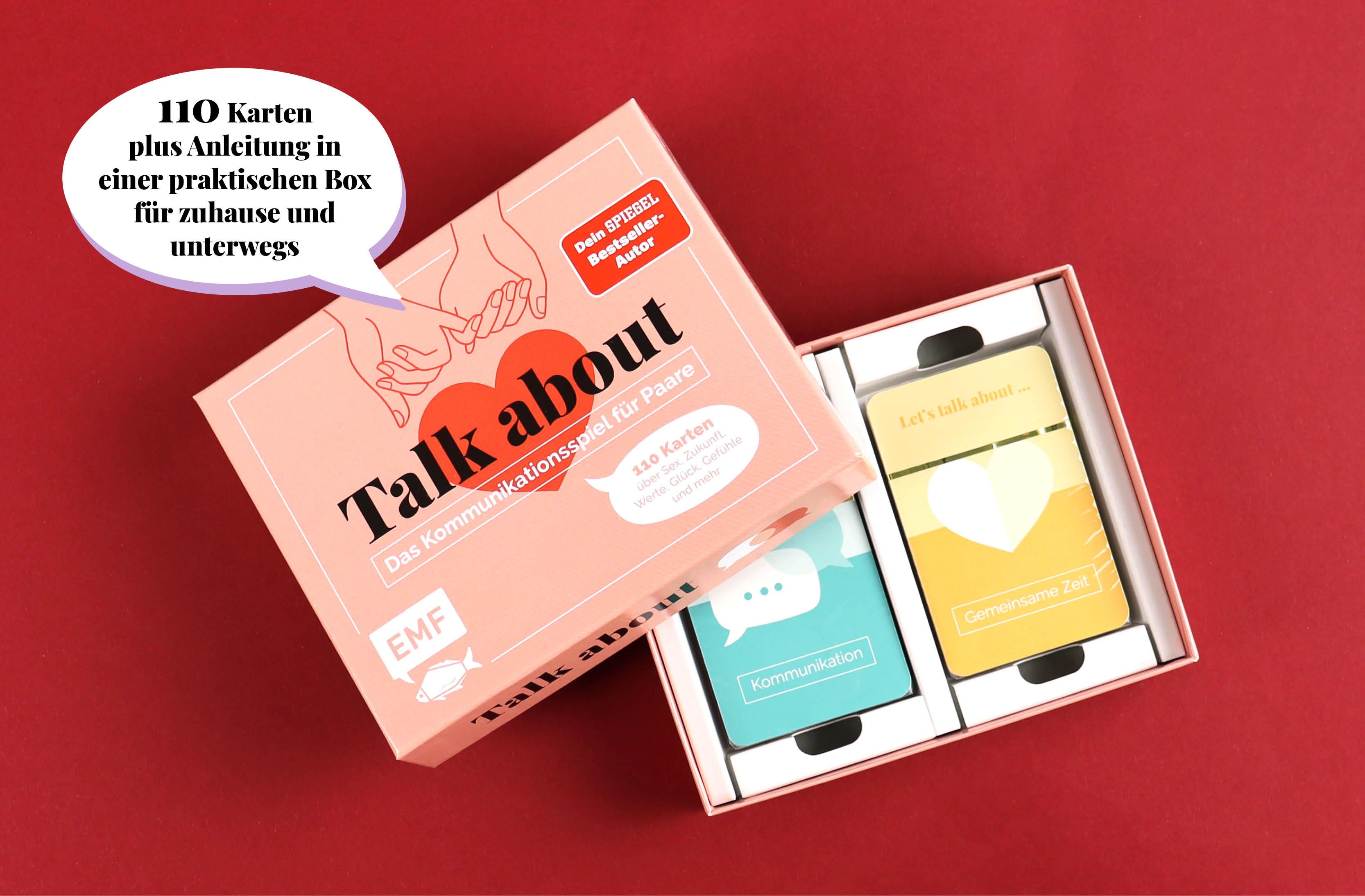 Beispielinhalt (Bild) Kartenspiel: Talk about - Das Kommunikationsspiel für Paare