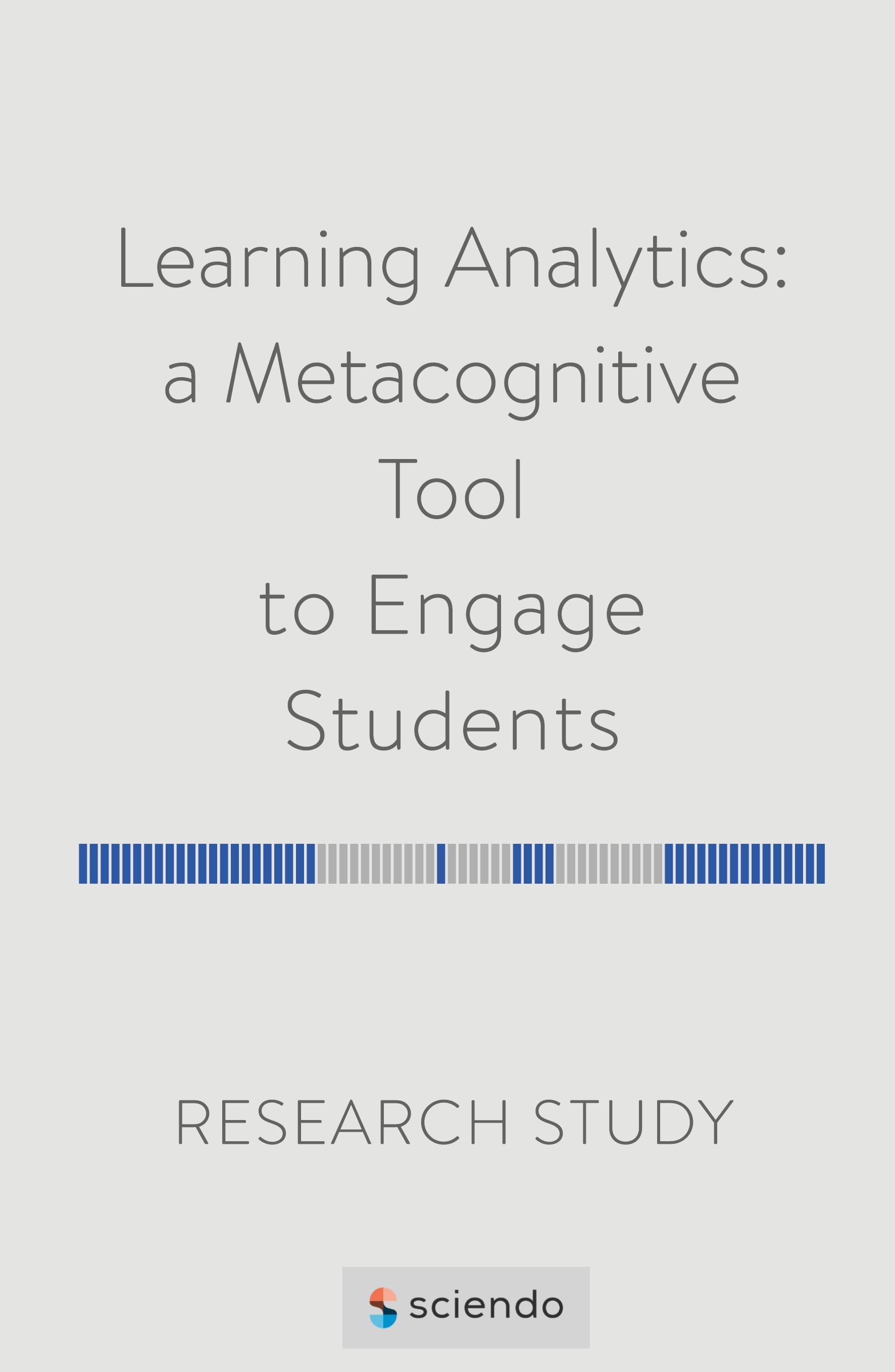 Vorderes Coverbild Learning Analytics: a Metacognitive Tool to Engage Students