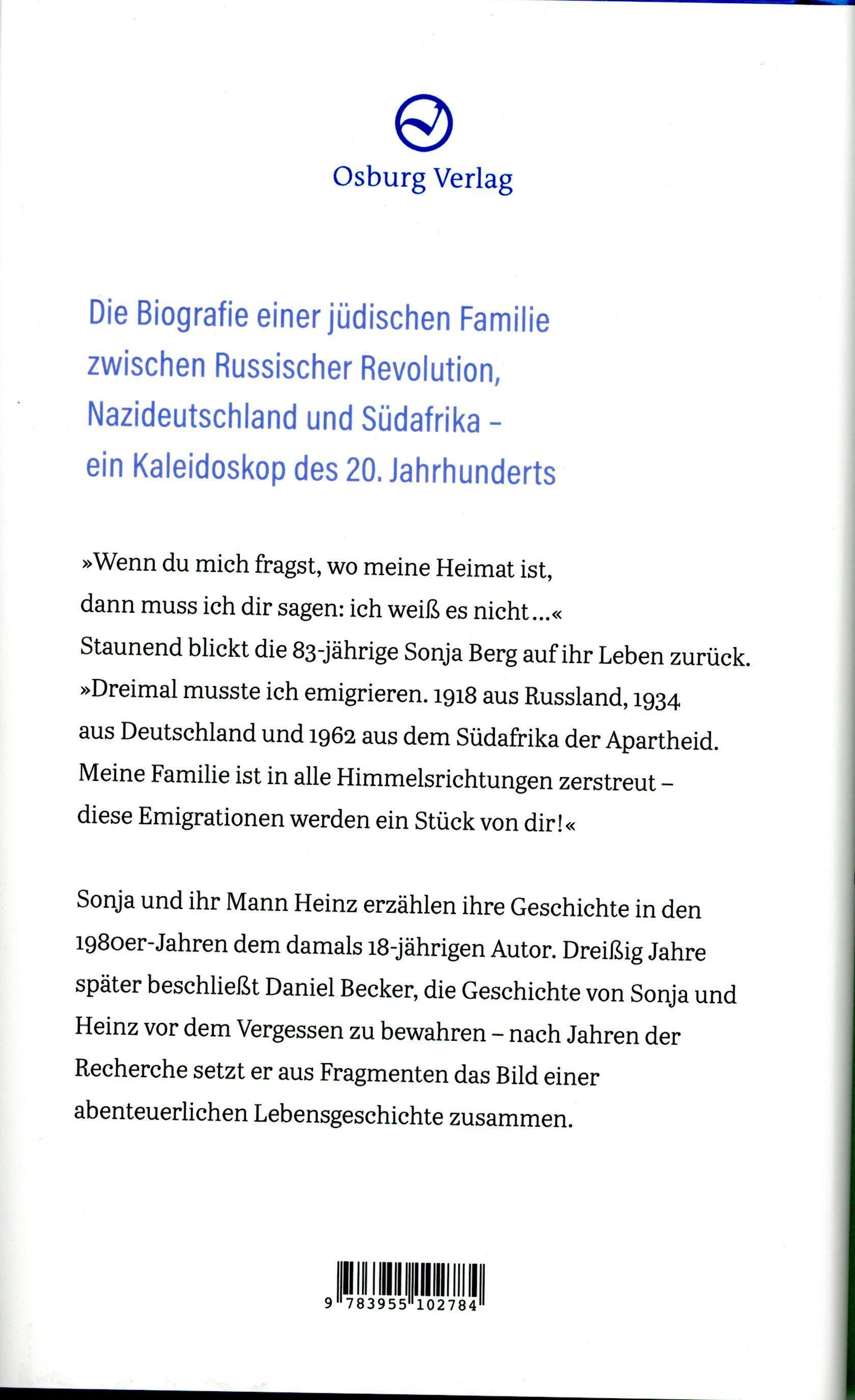 Beispielinhalt (Bild) Die drei Emigrationen der Sonja Berg