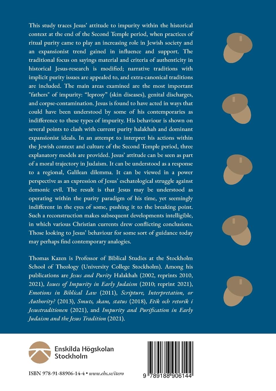 Rückseitencover Jesus and Purity Halakhah