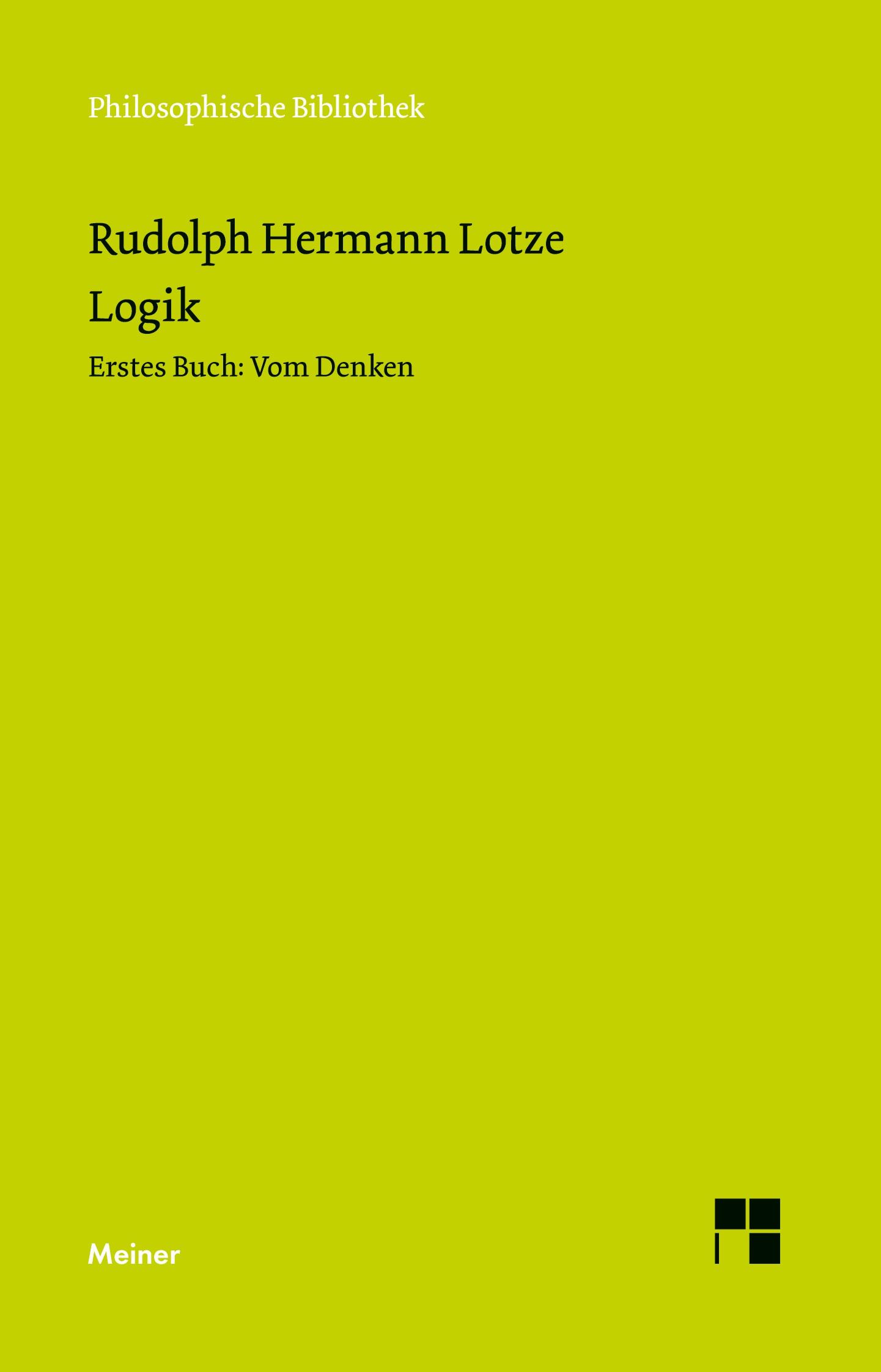 Vorderes Coverbild Logik. Erstes Buch. Vom Denken