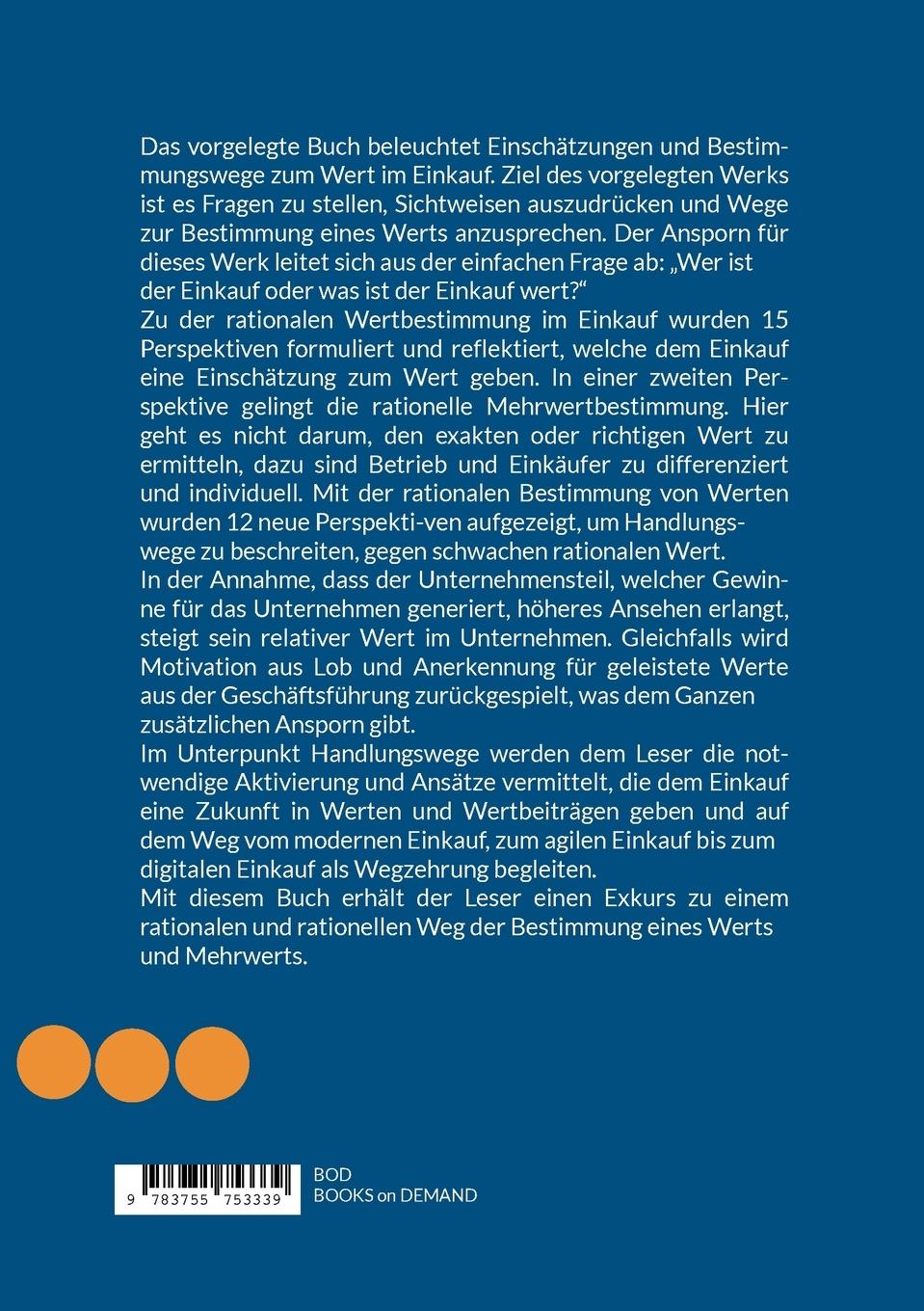 Rückseitencover Wert und Mehrwert des Einkaufs