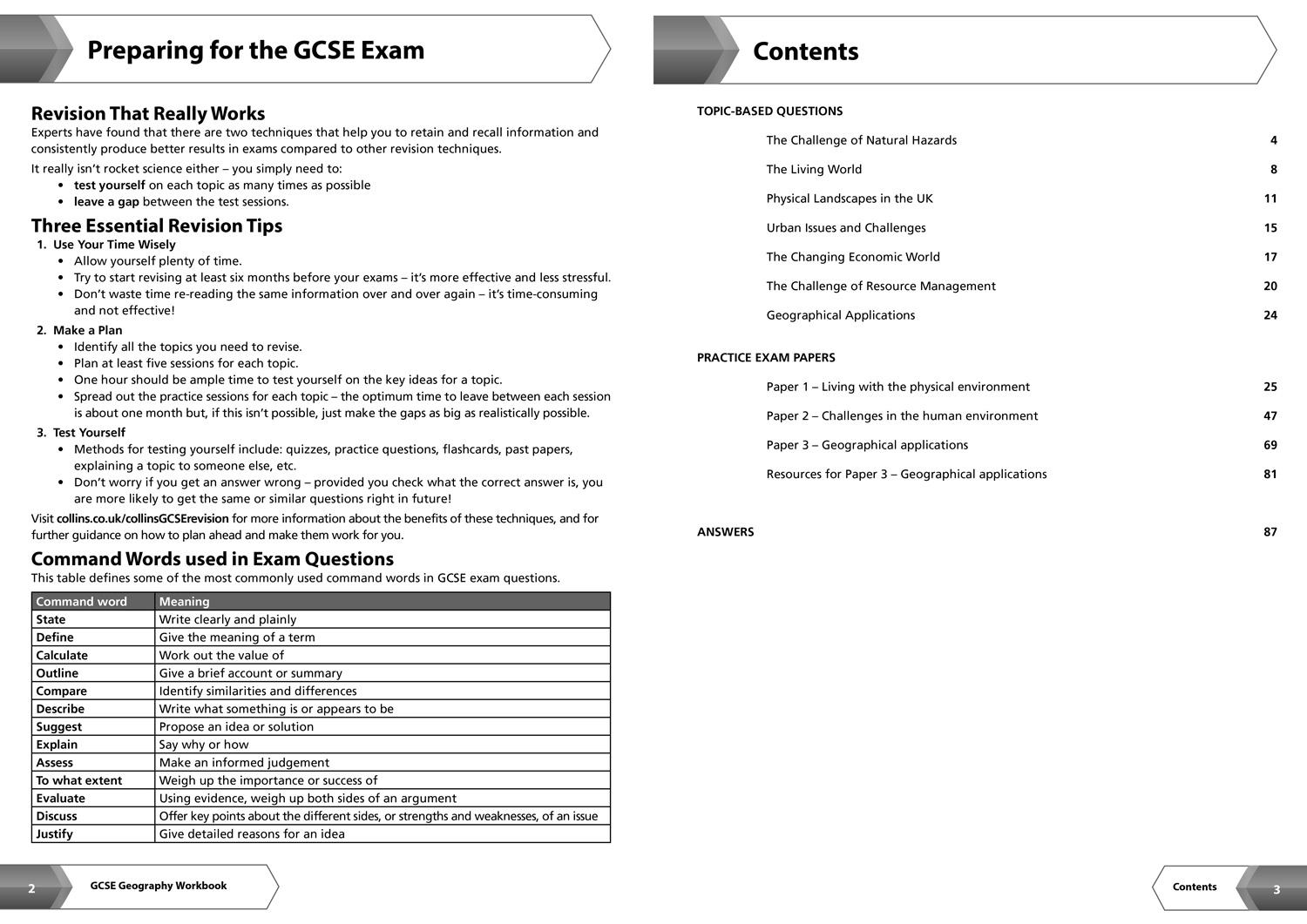 Beispielinhalt (Bild) Aqa GCSE 9-1 Geography Workbook