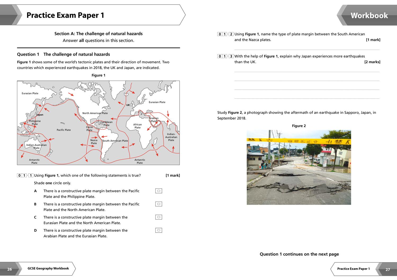 Beispielinhalt (Bild) Aqa GCSE 9-1 Geography Workbook