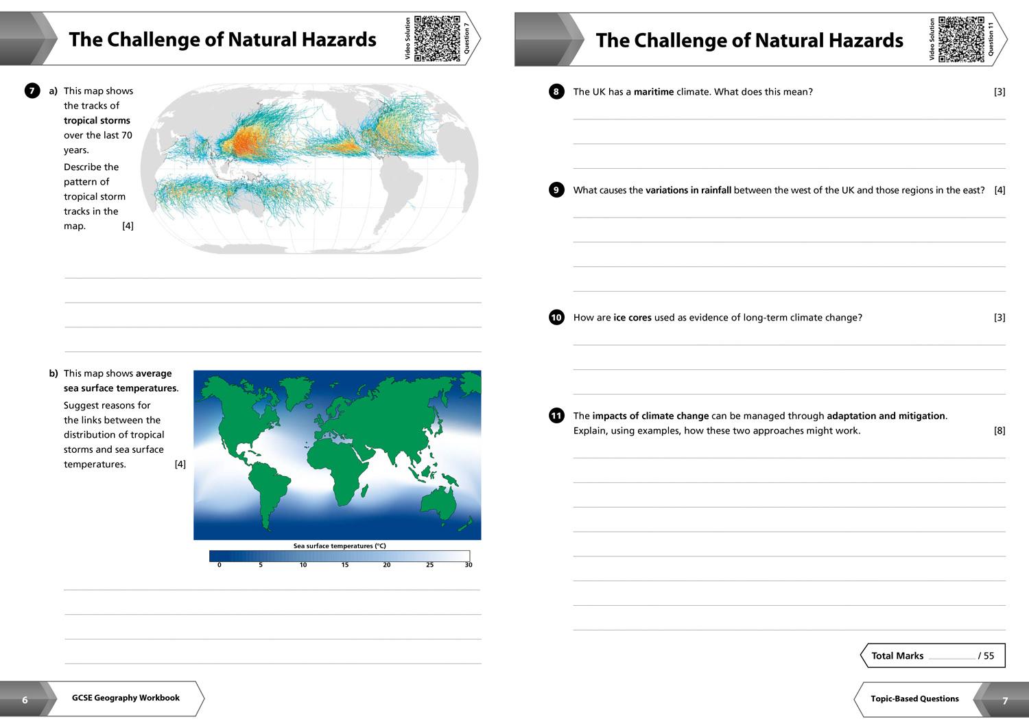 Beispielinhalt (Bild) Aqa GCSE 9-1 Geography Workbook