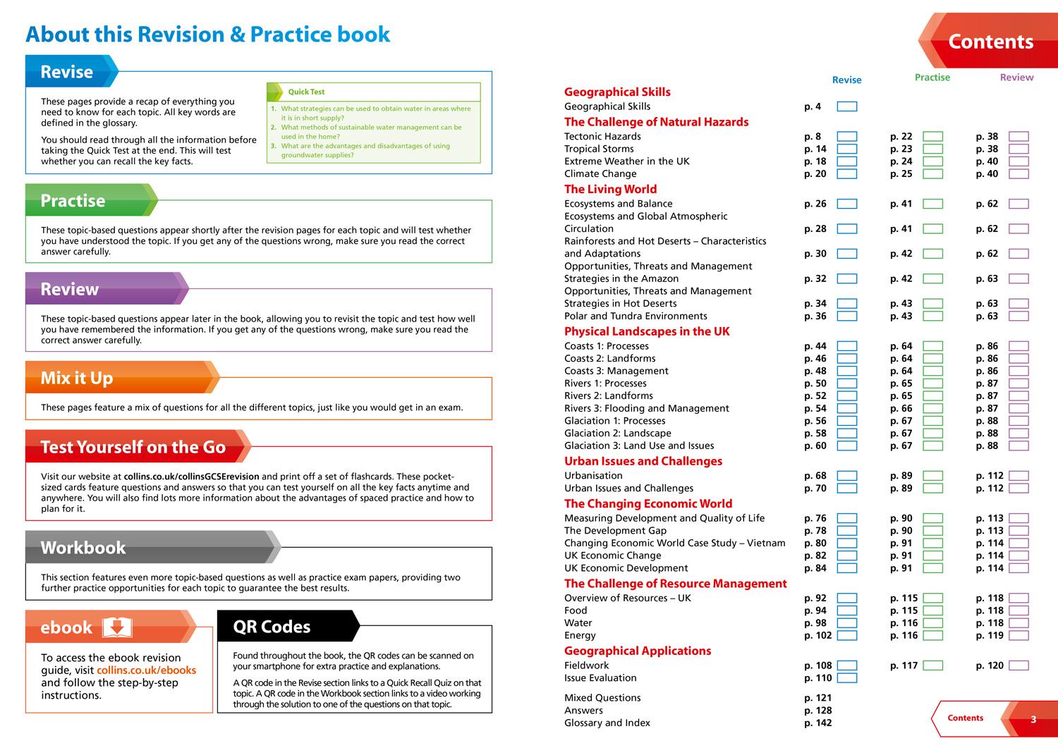 Beispielinhalt (Bild) Aqa GCSE 9-1 Geography Complete Revision & Practice