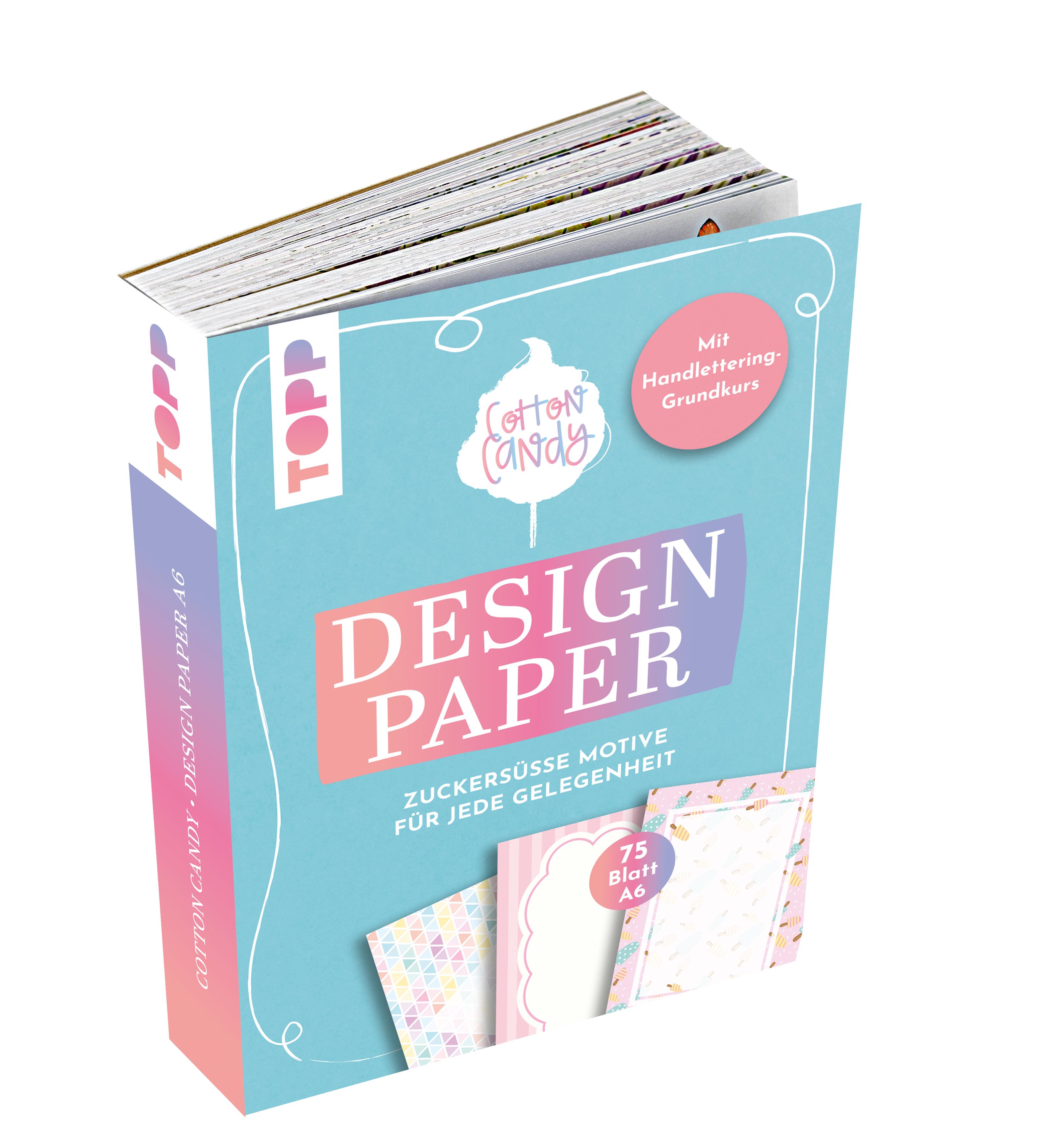 Vorderes Coverbild Handlettering Design Paper Block Cotton Candy A6