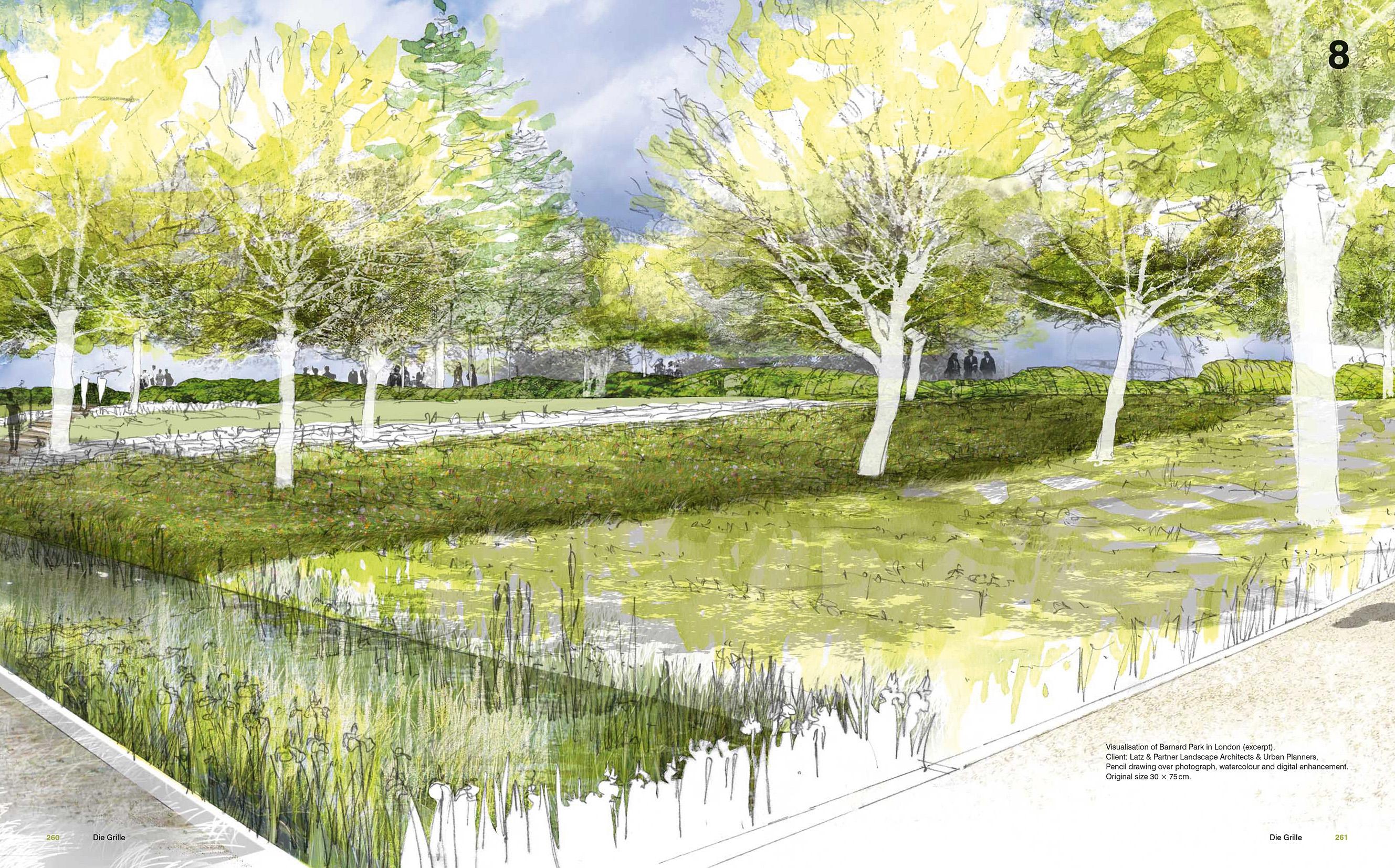 Beispielinhalt (Bild) Drawing for Landscape Architects 1. Construction and Design Manual