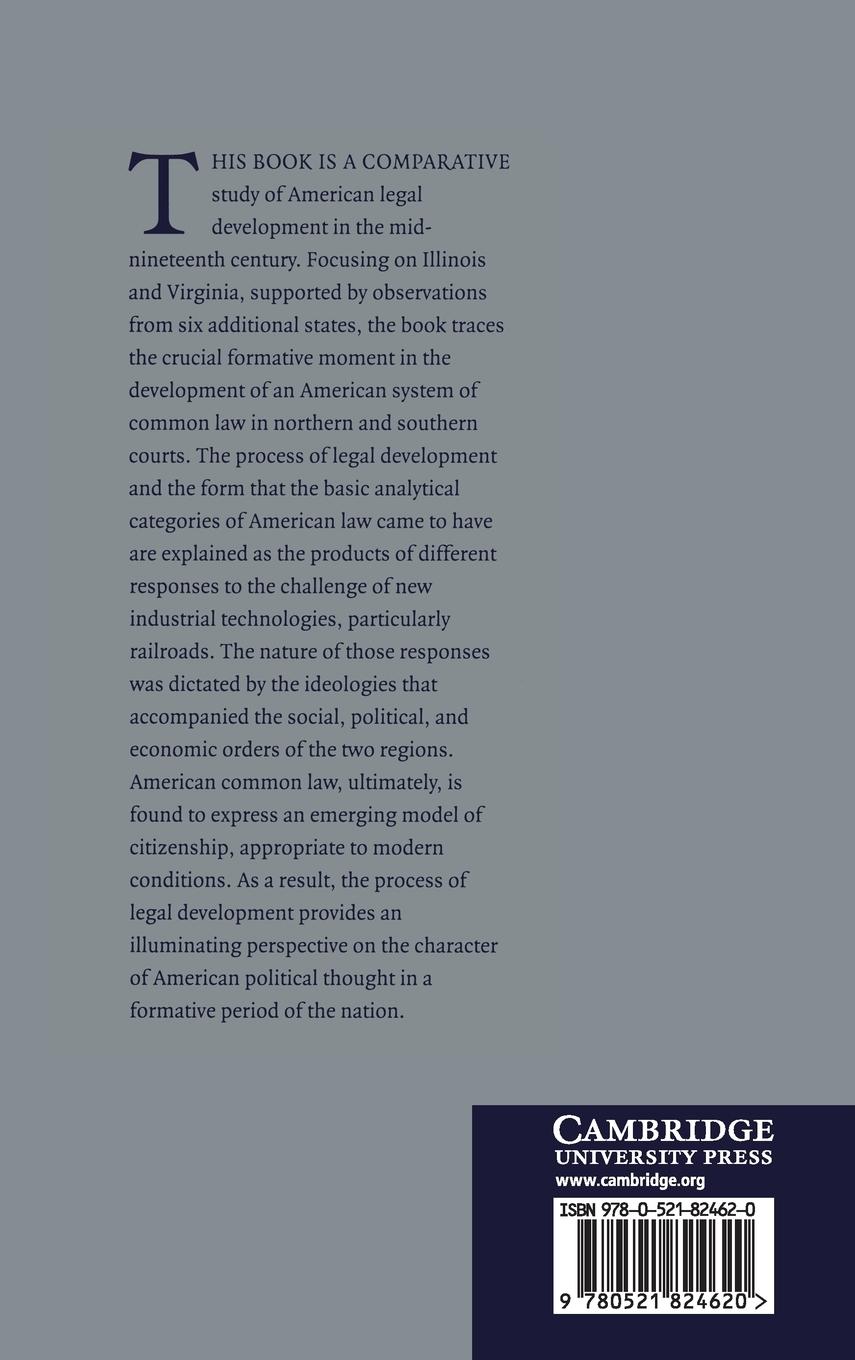 Rückseitencover The Creation of American Common Law, 1850-1880