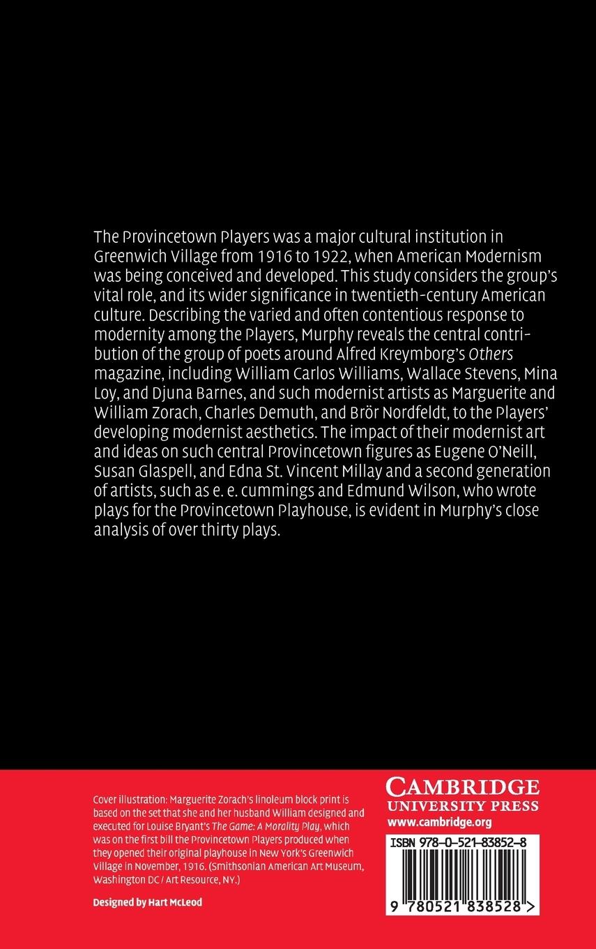 Rückseitencover The Provincetown Players and the Culture of Modernity