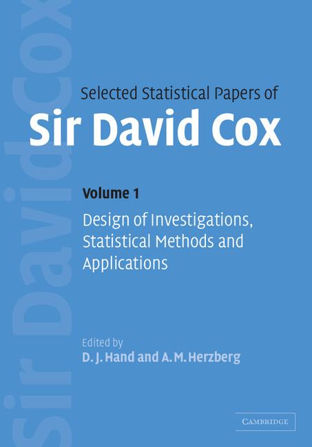 Vorderes Coverbild Selected Statistical Papers of Sir David Cox