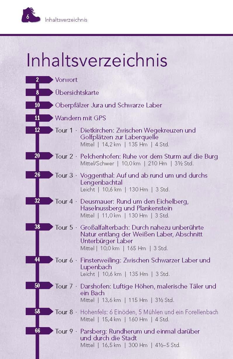 Beispielinhalt (Bild) Wanderführer Oberpfälzer Jura & Tal der Schwarzen Laber