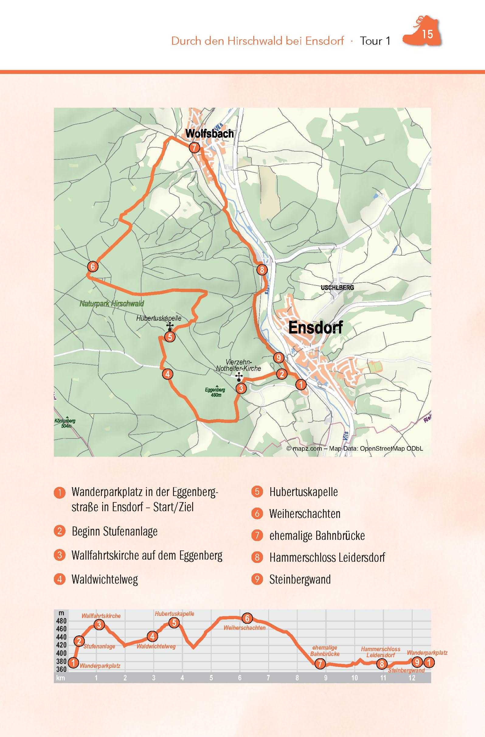 Beispielinhalt (Bild) Wanderführer Hirschwald