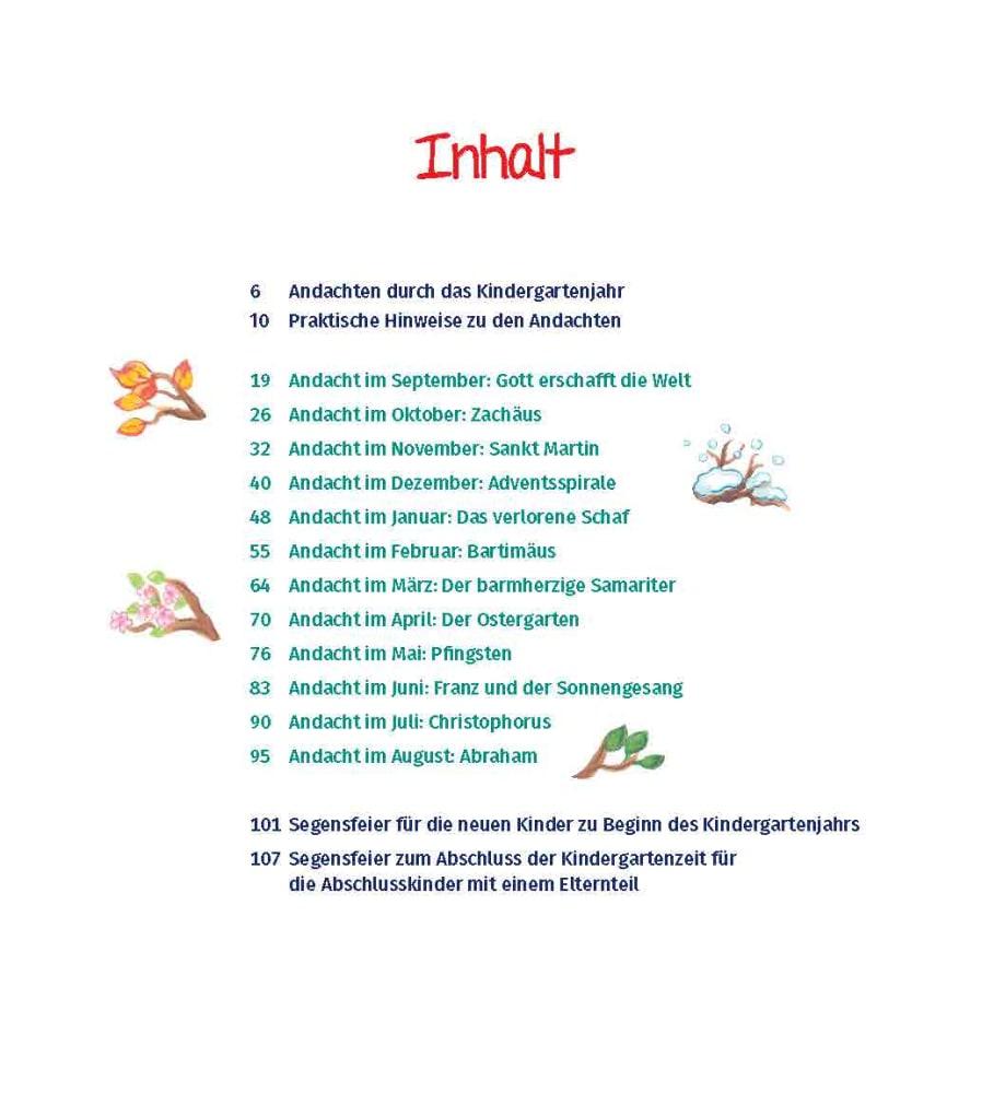 Beispielinhalt (Bild) Kommt, wir entdecken das Kirchenjahr! 12 kurze Andachten für Kinder von 3 bis 6