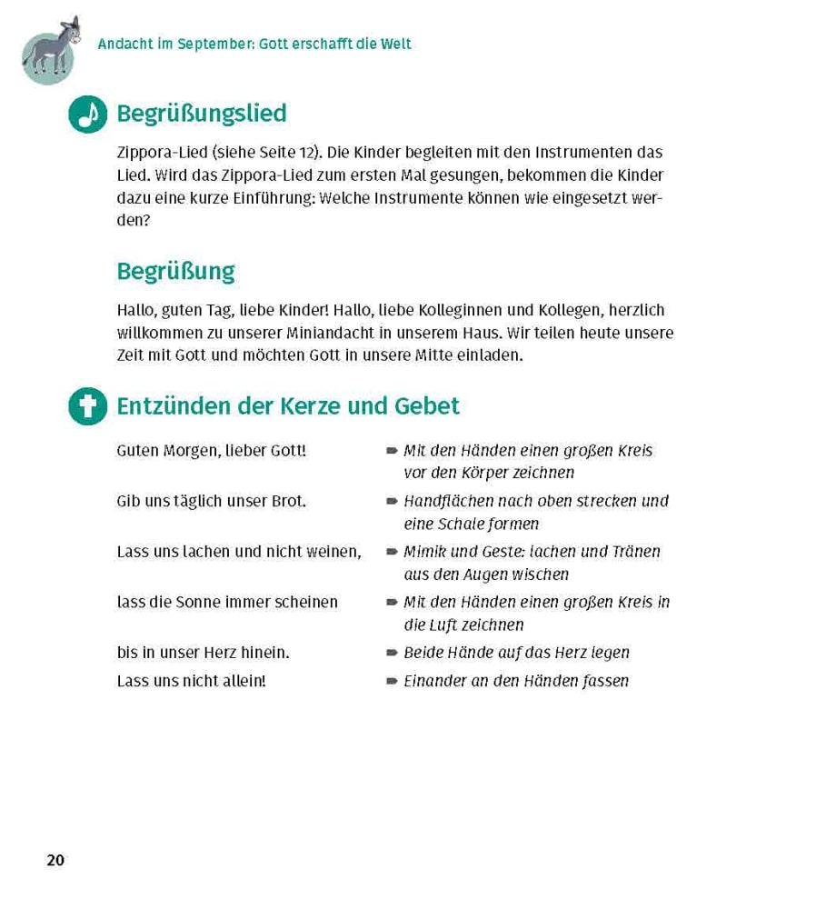 Beispielinhalt (Bild) Kommt, wir entdecken das Kirchenjahr! 12 kurze Andachten für Kinder von 3 bis 6