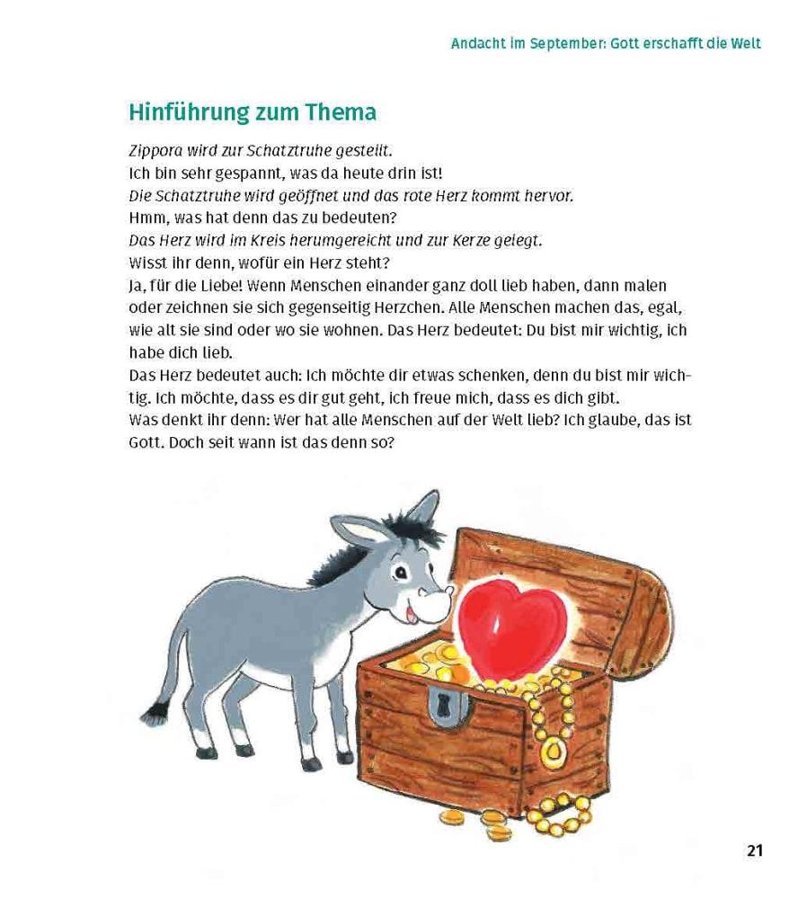 Beispielinhalt (Bild) Kommt, wir entdecken das Kirchenjahr! 12 kurze Andachten für Kinder von 3 bis 6