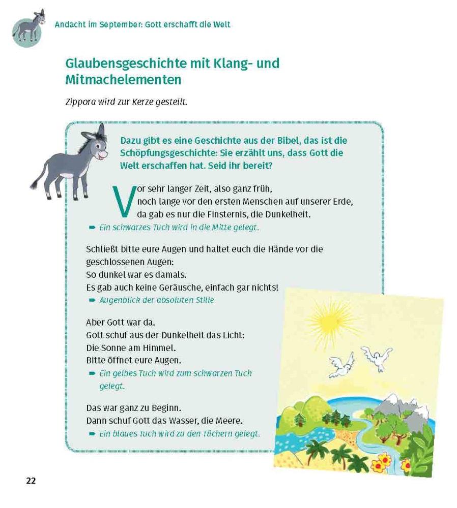 Beispielinhalt (Bild) Kommt, wir entdecken das Kirchenjahr! 12 kurze Andachten für Kinder von 3 bis 6