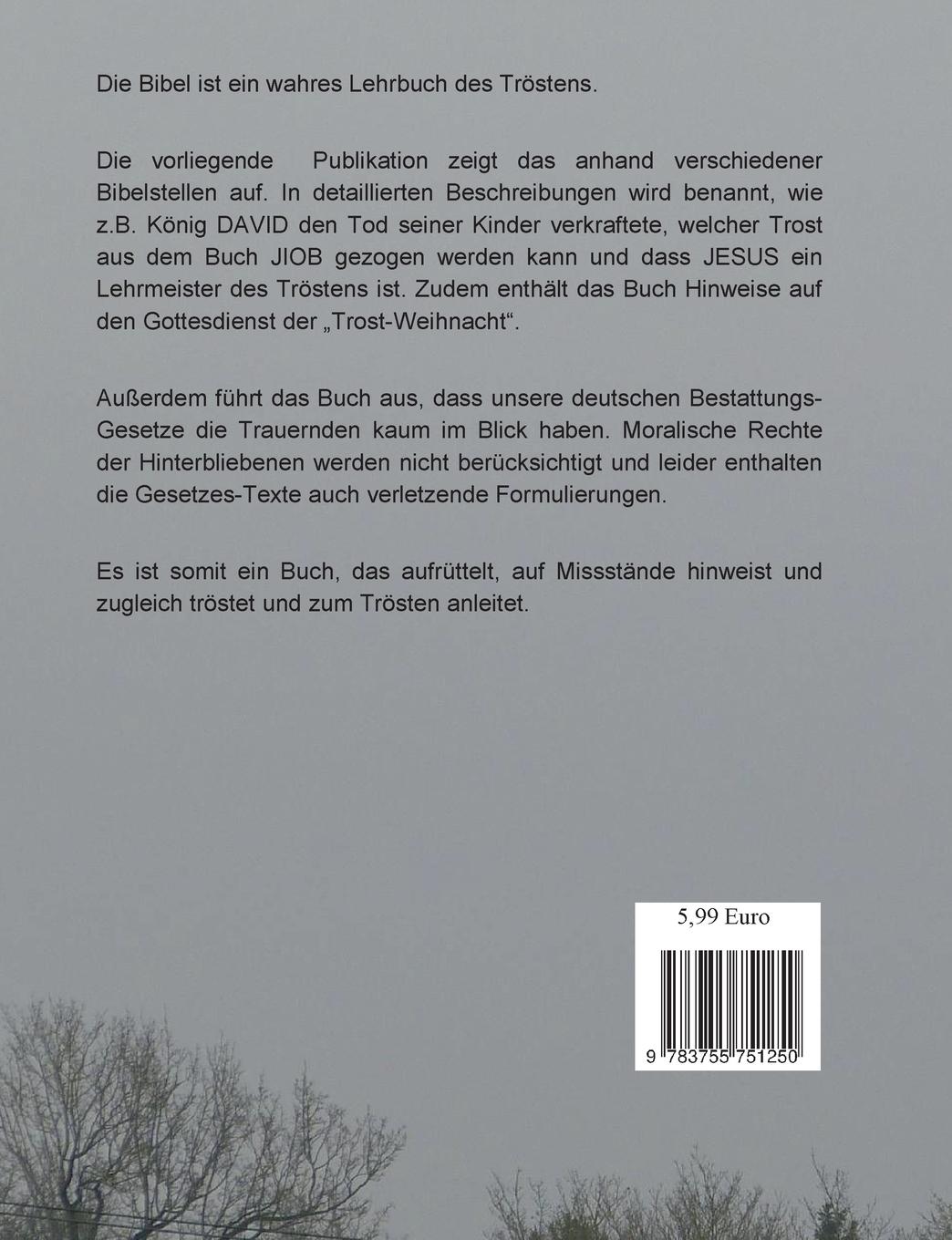 Rückseitencover Biblisch trösten