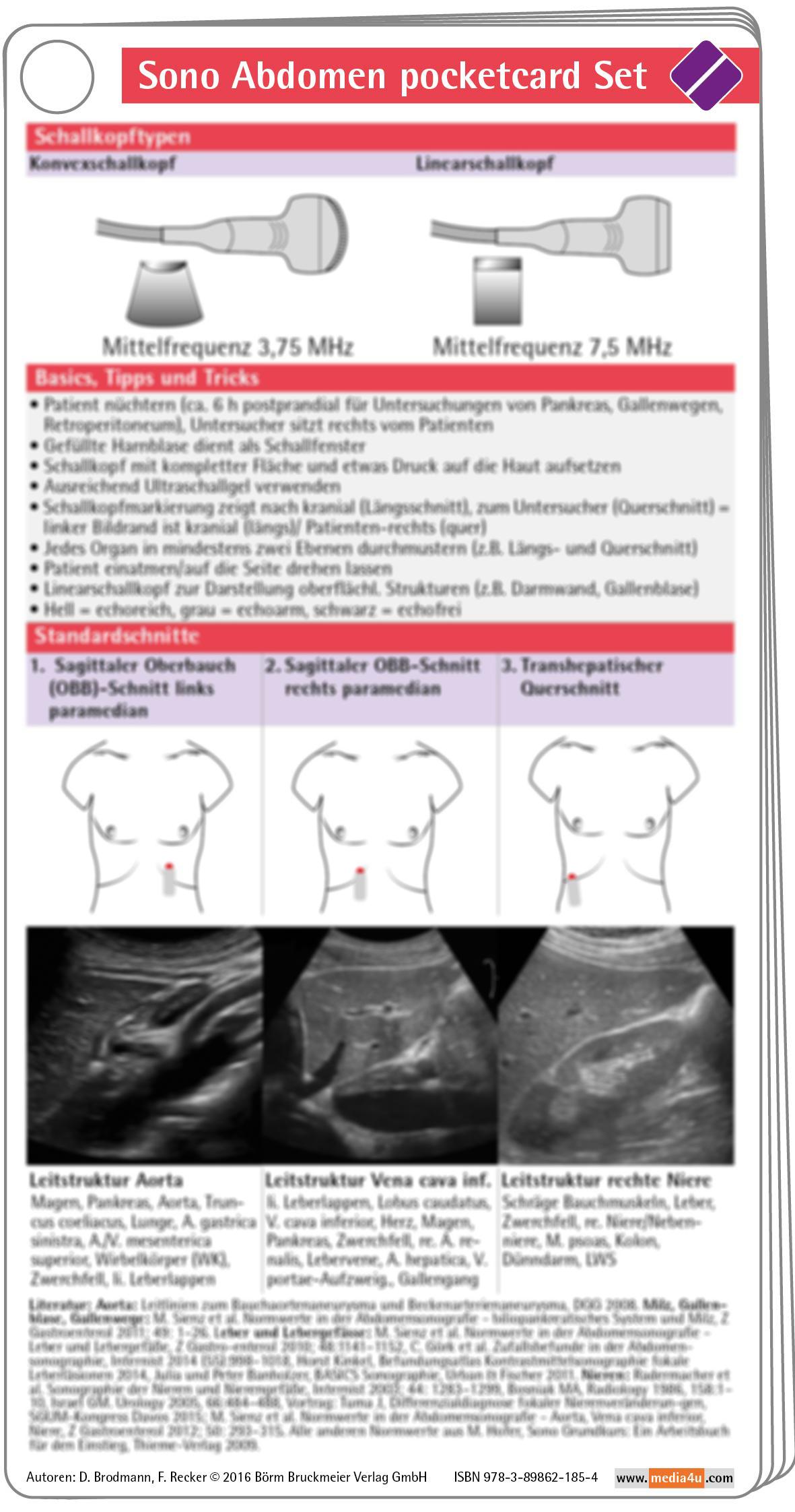 Vorderes Coverbild Sono Abdomen pocketcard Set