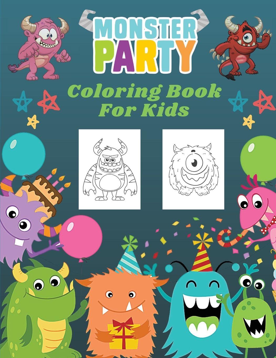 Vorderes Coverbild Monster Party Coloring Book For Kids
