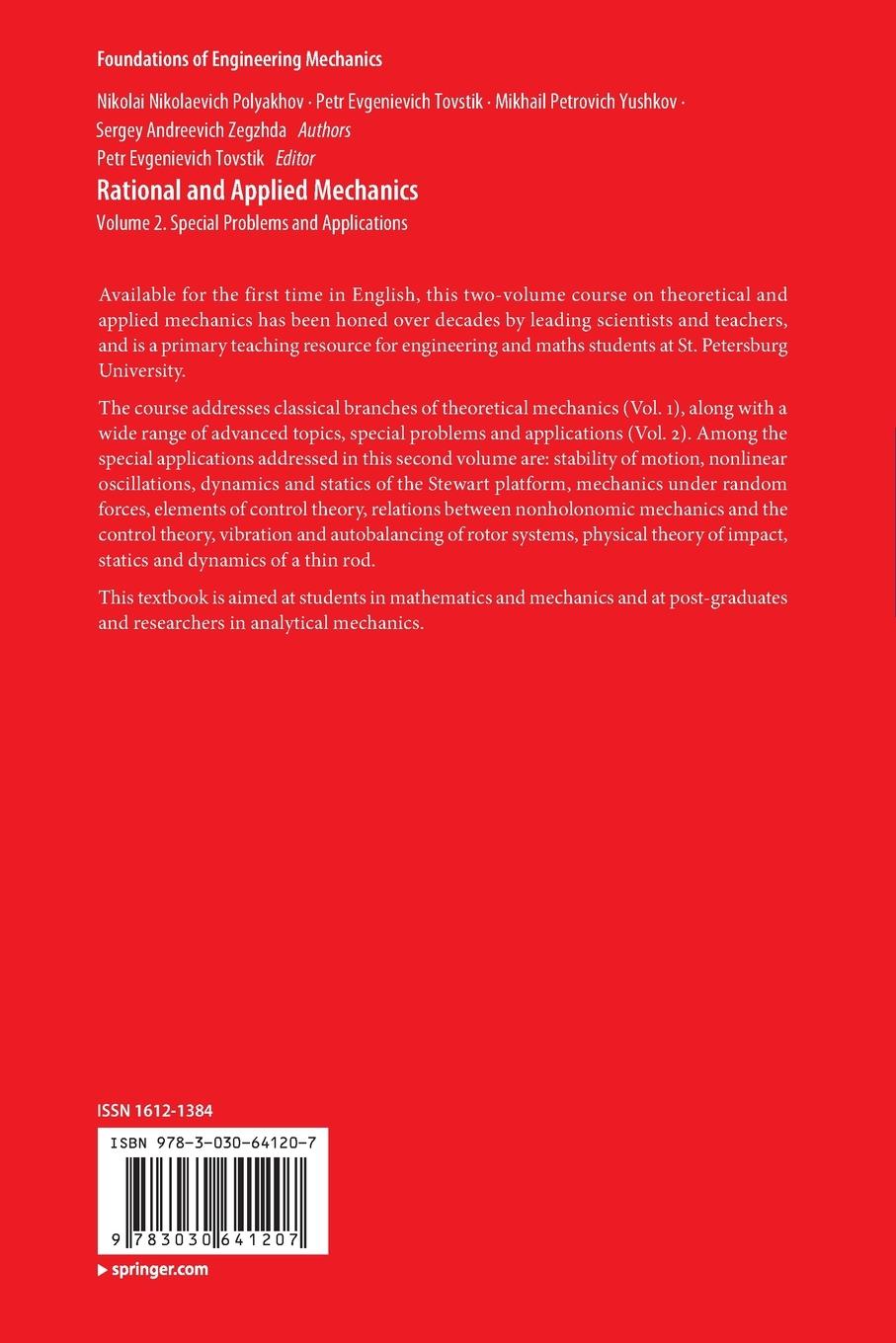 Rückseitencover Rational and Applied Mechanics