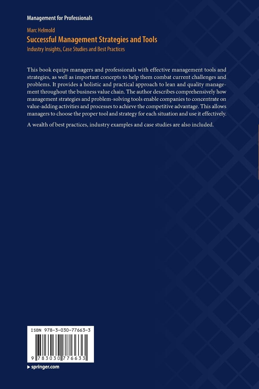 Rückseitencover Successful Management Strategies and Tools