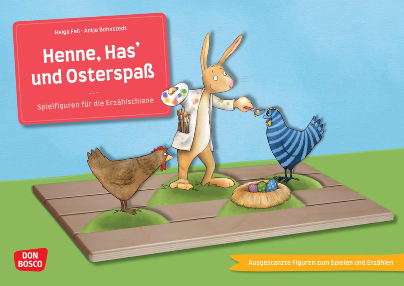 Vorderes Coverbild Henne, Has' und Osterspaß. Erzählschienen-Figurenset