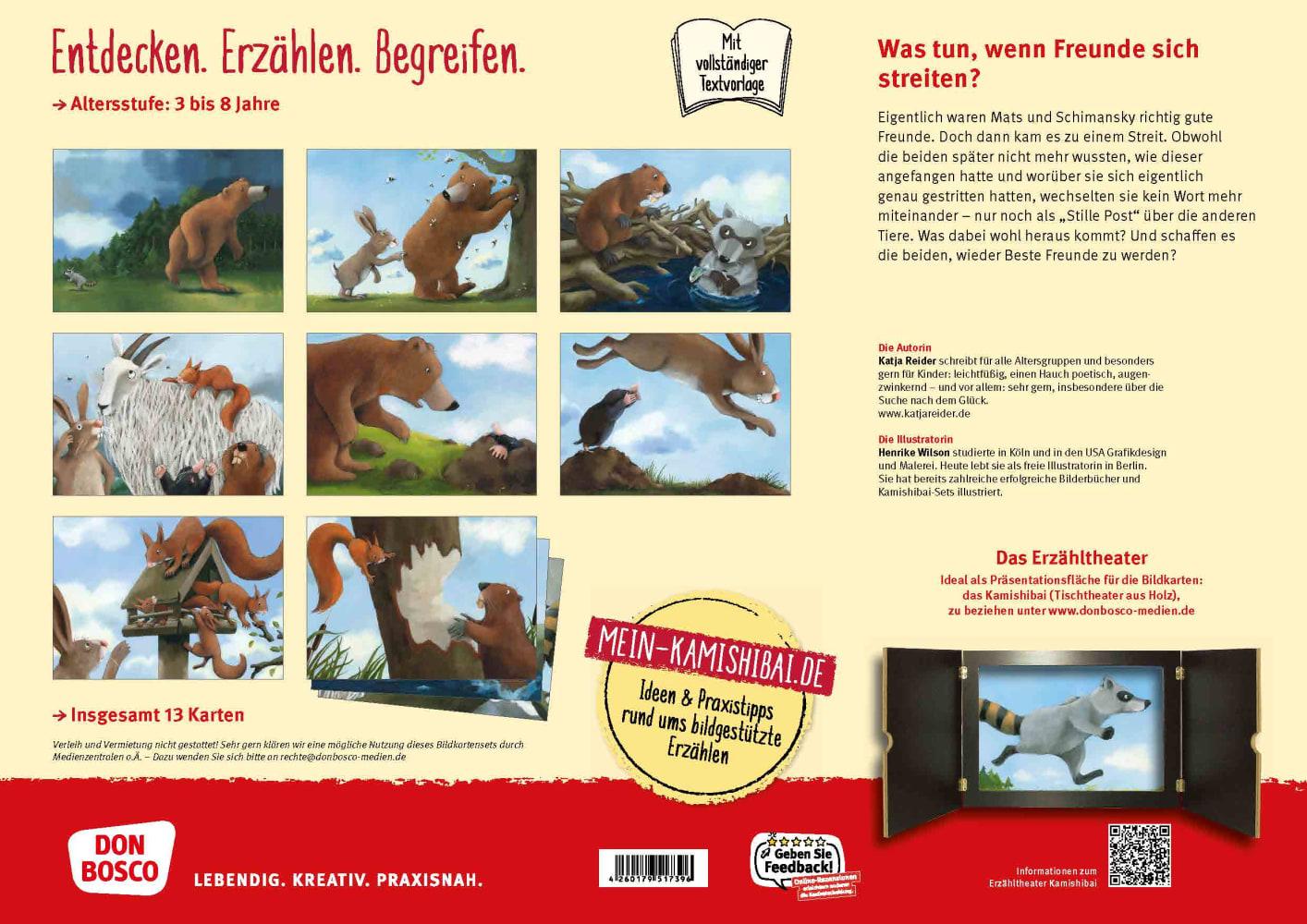Beispielinhalt (Bild) Wieder beste Freunde. Kamishibai Bildkartenset