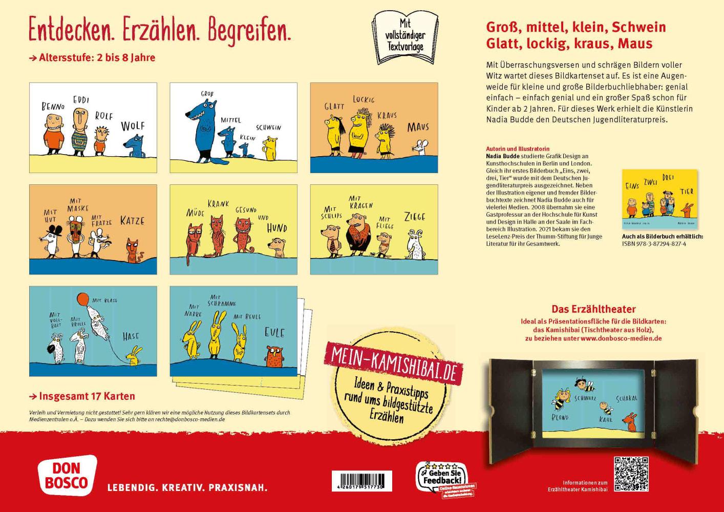 Beispielinhalt (Bild) Eins Zwei Drei Tier. Kamishibai Bildkartenset