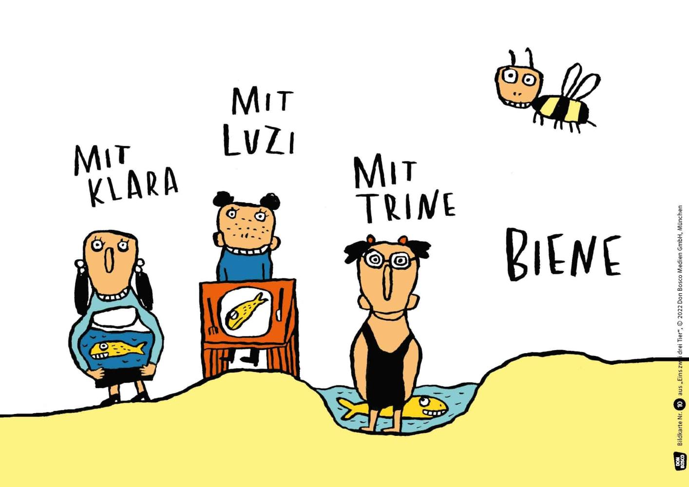 Beispielinhalt (Bild) Eins Zwei Drei Tier. Kamishibai Bildkartenset
