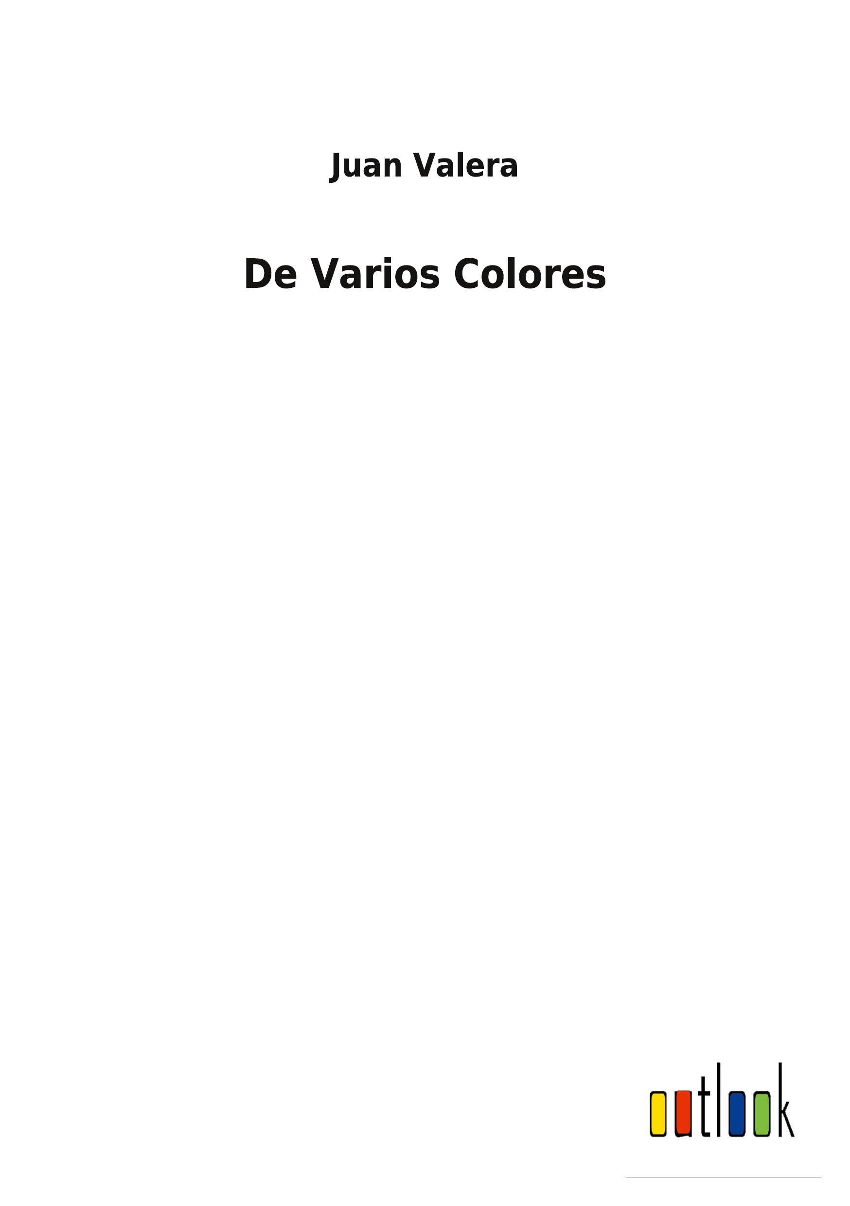 Vorderes Coverbild De Varios Colores