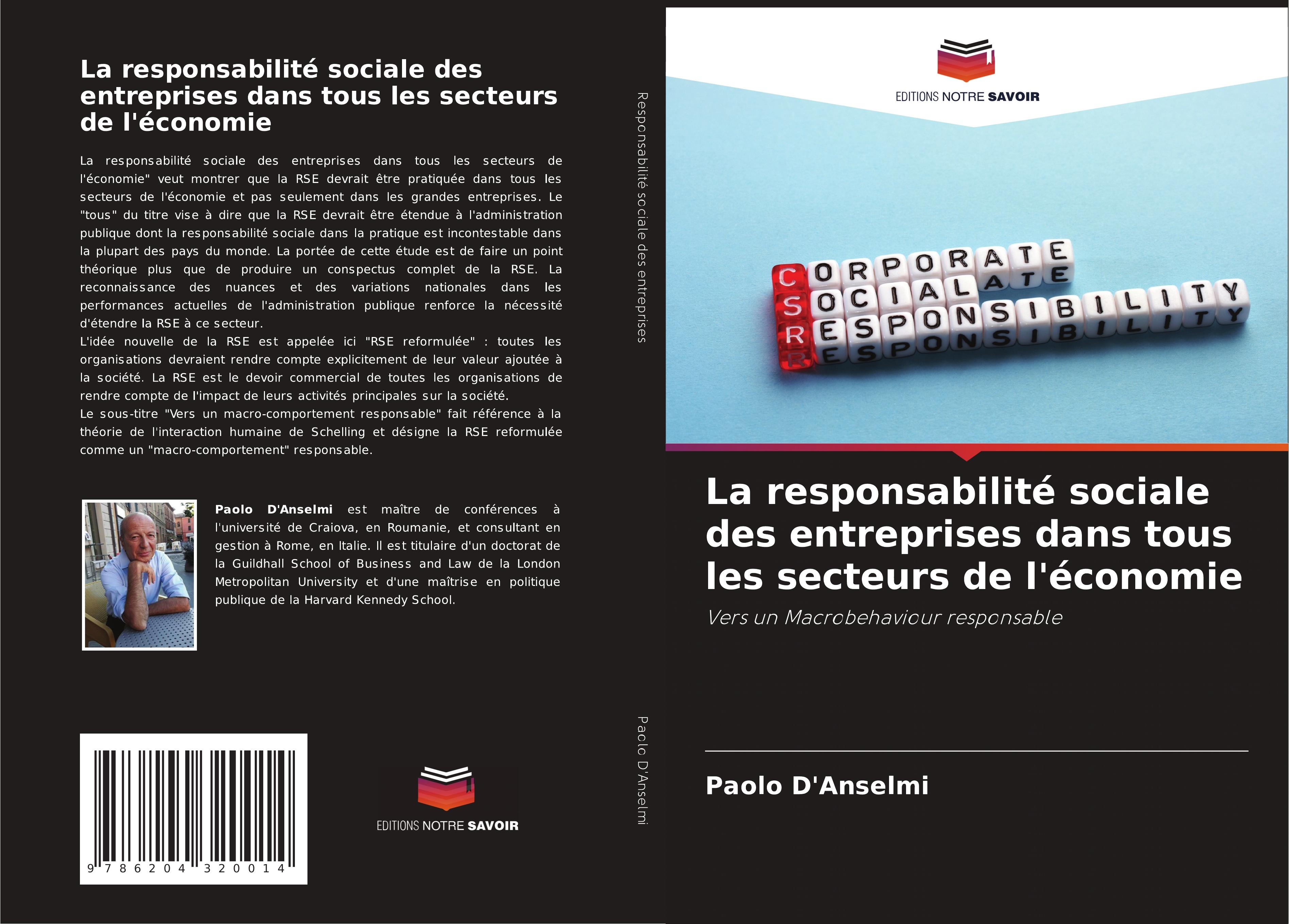 Vorderes Coverbild La responsabilité sociale des entreprises dans tous les secteurs de l'économie
