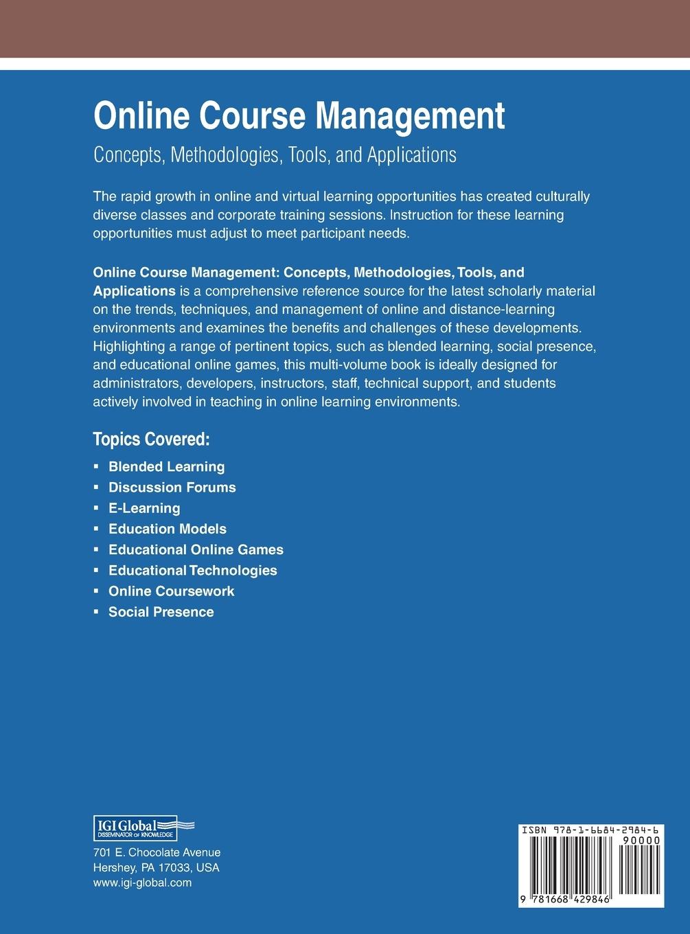 Rückseitencover Online Course Management