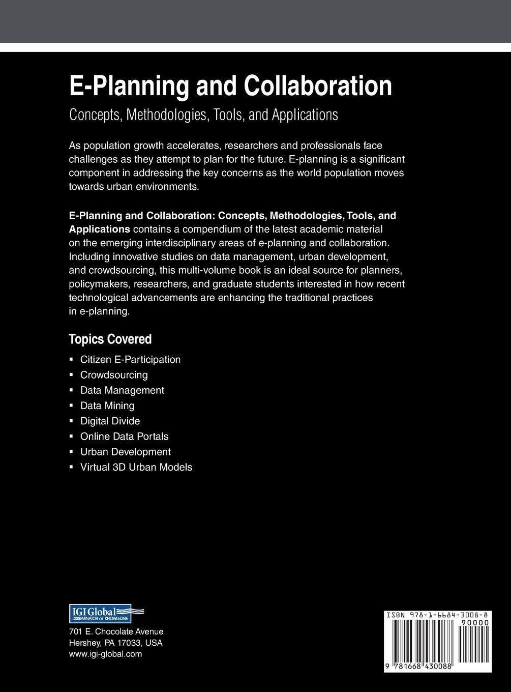 Rückseitencover E-Planning and Collaboration