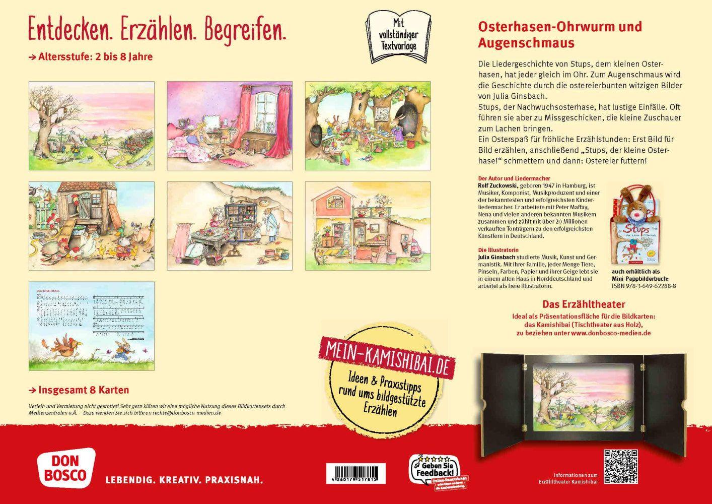 Beispielinhalt (Bild) Stups, der kleine Osterhase. Kamishibai Bildkartenset