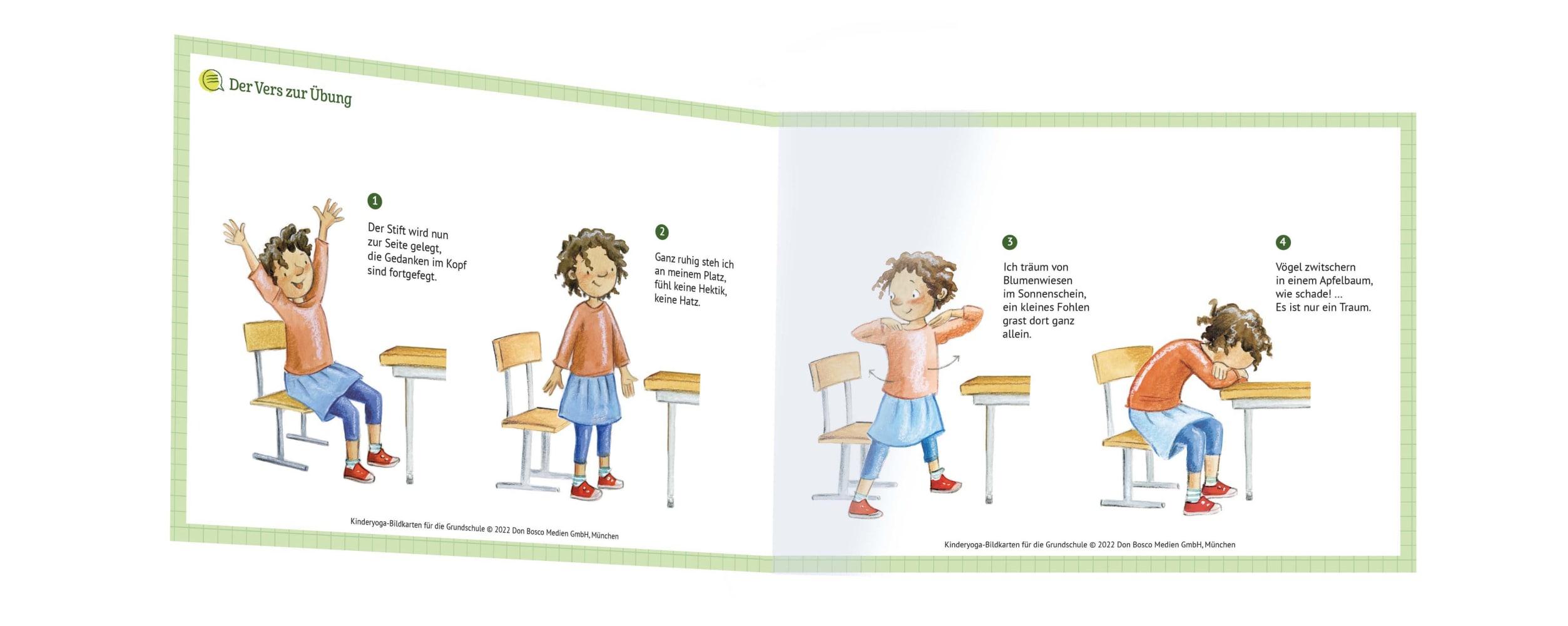 Beispielinhalt (Bild) Kinderyoga-Bildkarten für die Grundschule