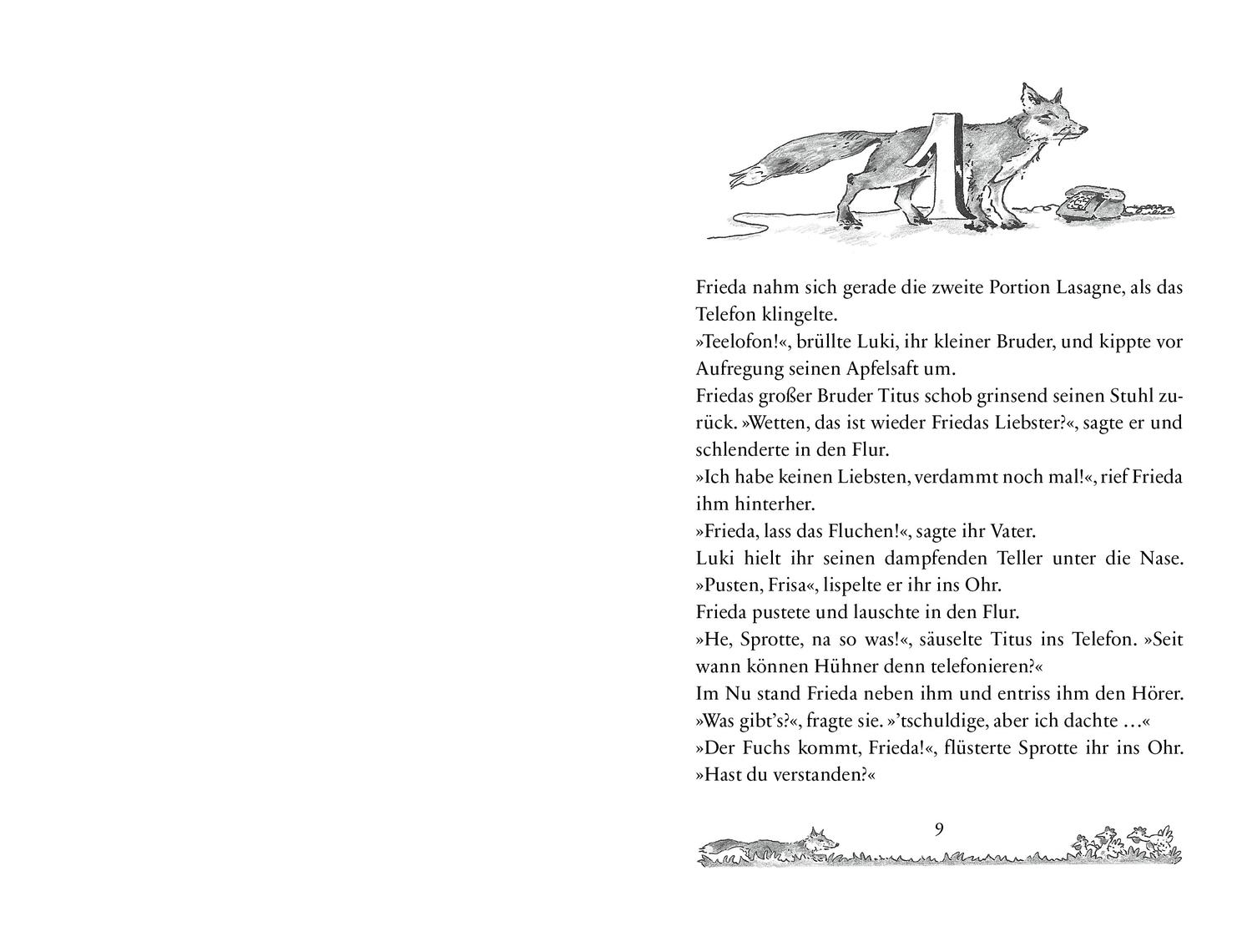 Beispielinhalt (Bild) Die Wilden Hühner 3. Fuchsalarm