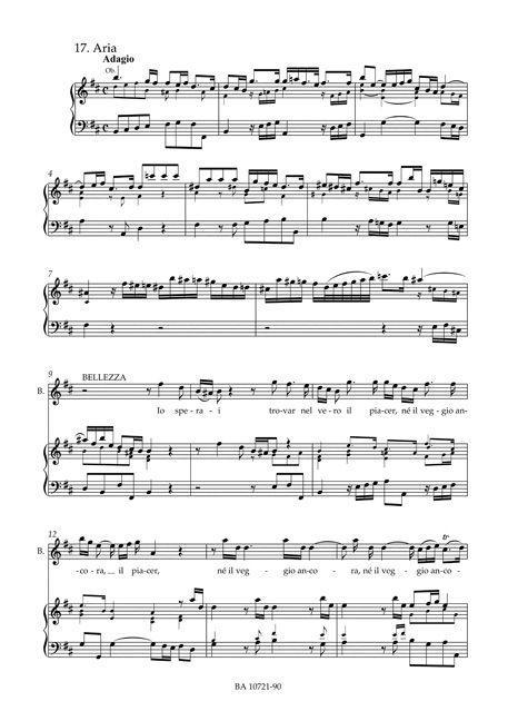 Beispielinhalt (Bild) La Bellezza ravveduta nel trionfo del Tempo e del Disinganno HWV 46a -Oratorium in zwei Teilen-