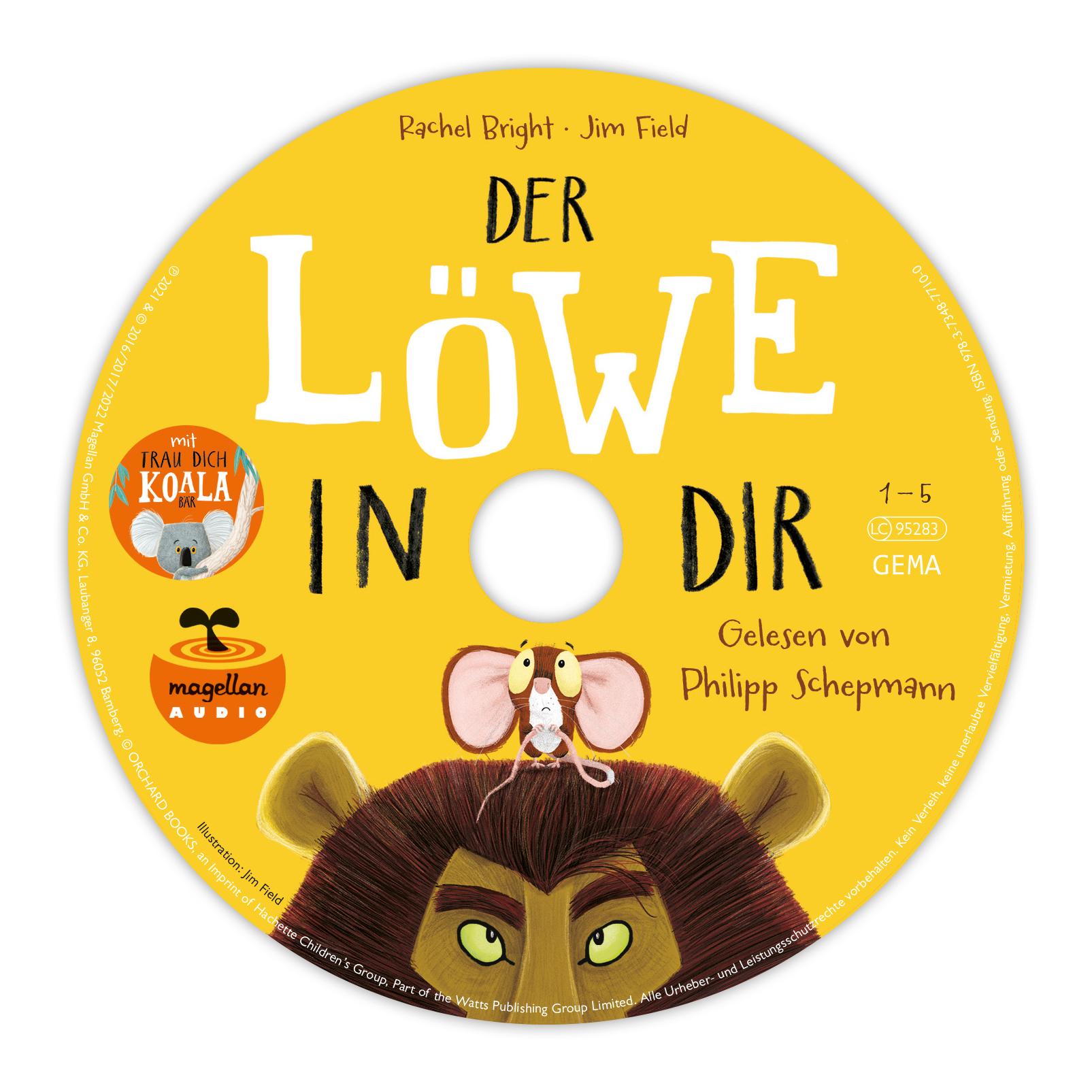 Beispielinhalt (Bild) "Der Löwe in dir" und "Trau dich, Koalabär" (Audio-CD)