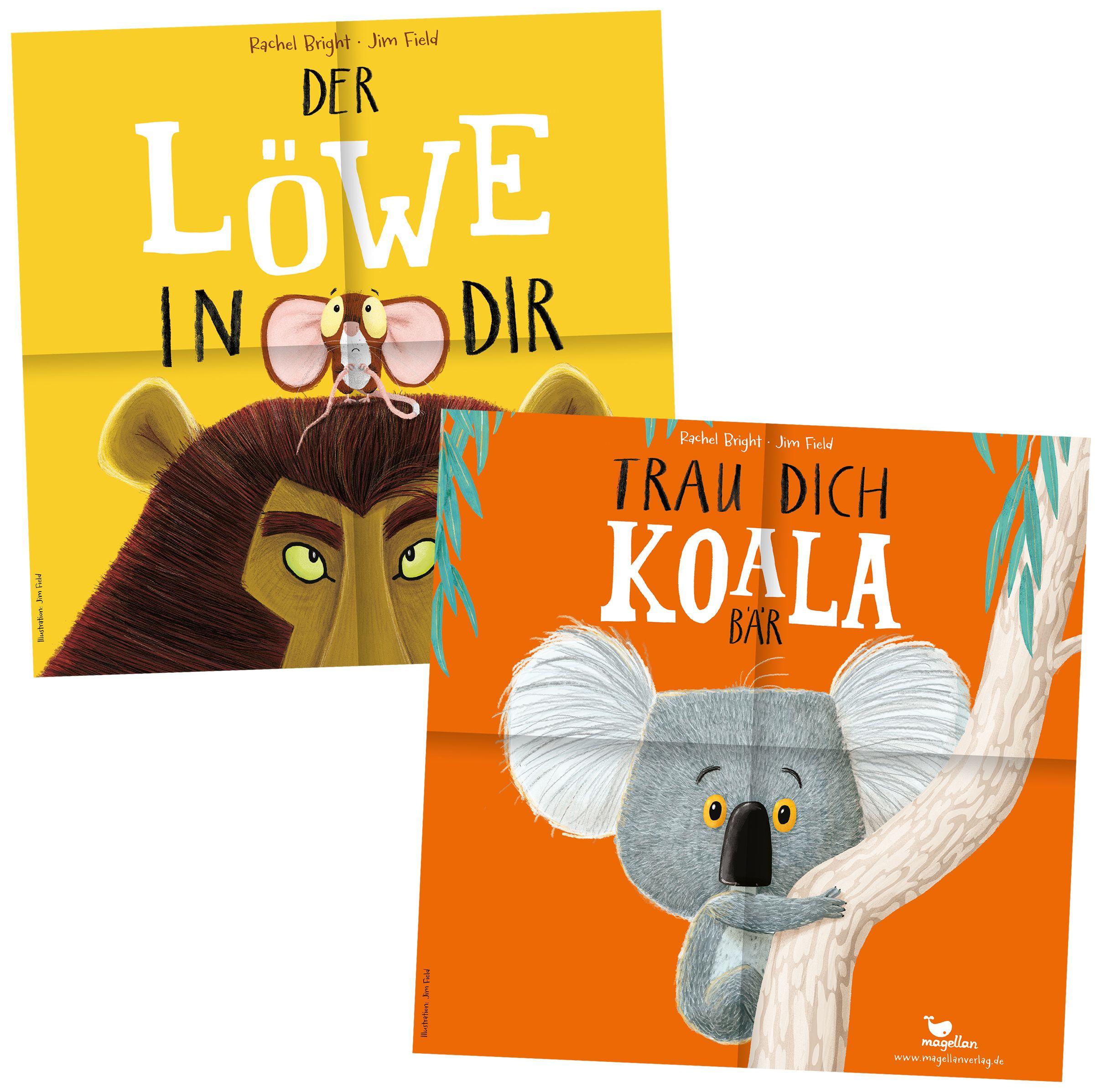 Beispielinhalt (Bild) "Der Löwe in dir" und "Trau dich, Koalabär" (Audio-CD)