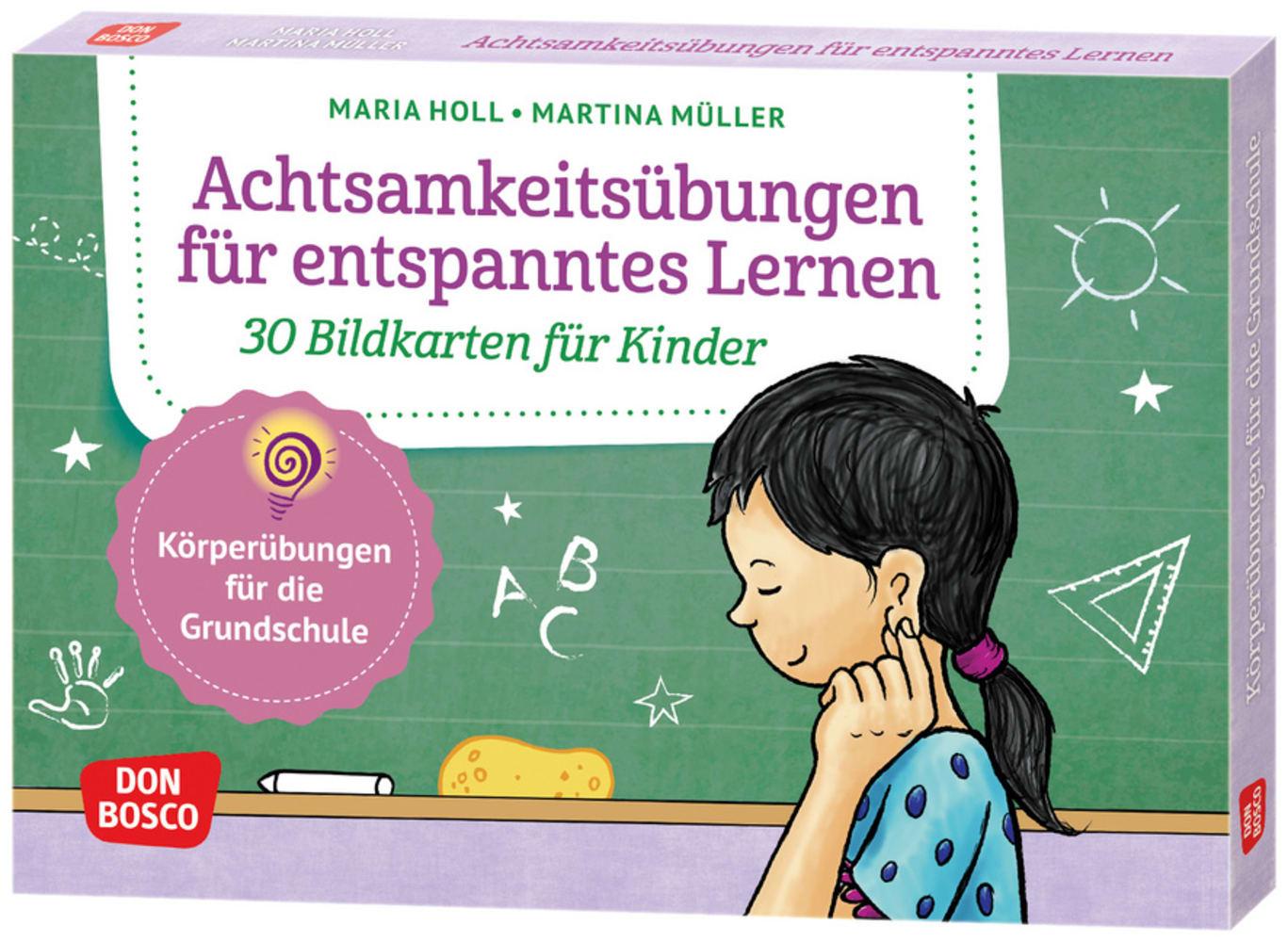 Vorderes Coverbild Achtsamkeitsübungen für entspanntes Lernen. 30 Bildkarten für Kinder